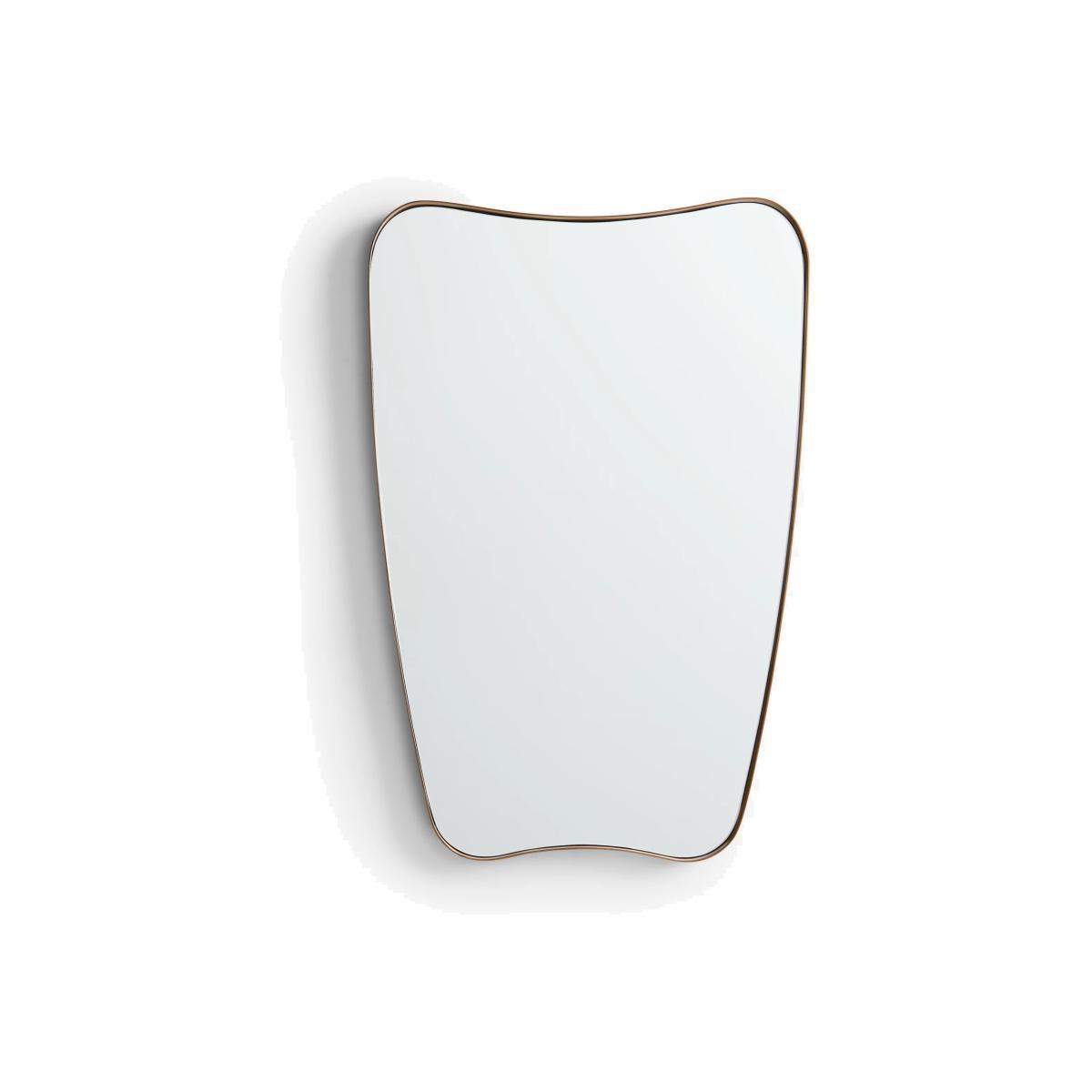 John Lewis & Partners Curved Metal Frame Wall Mirror, 96 x 65, Gold – image 1