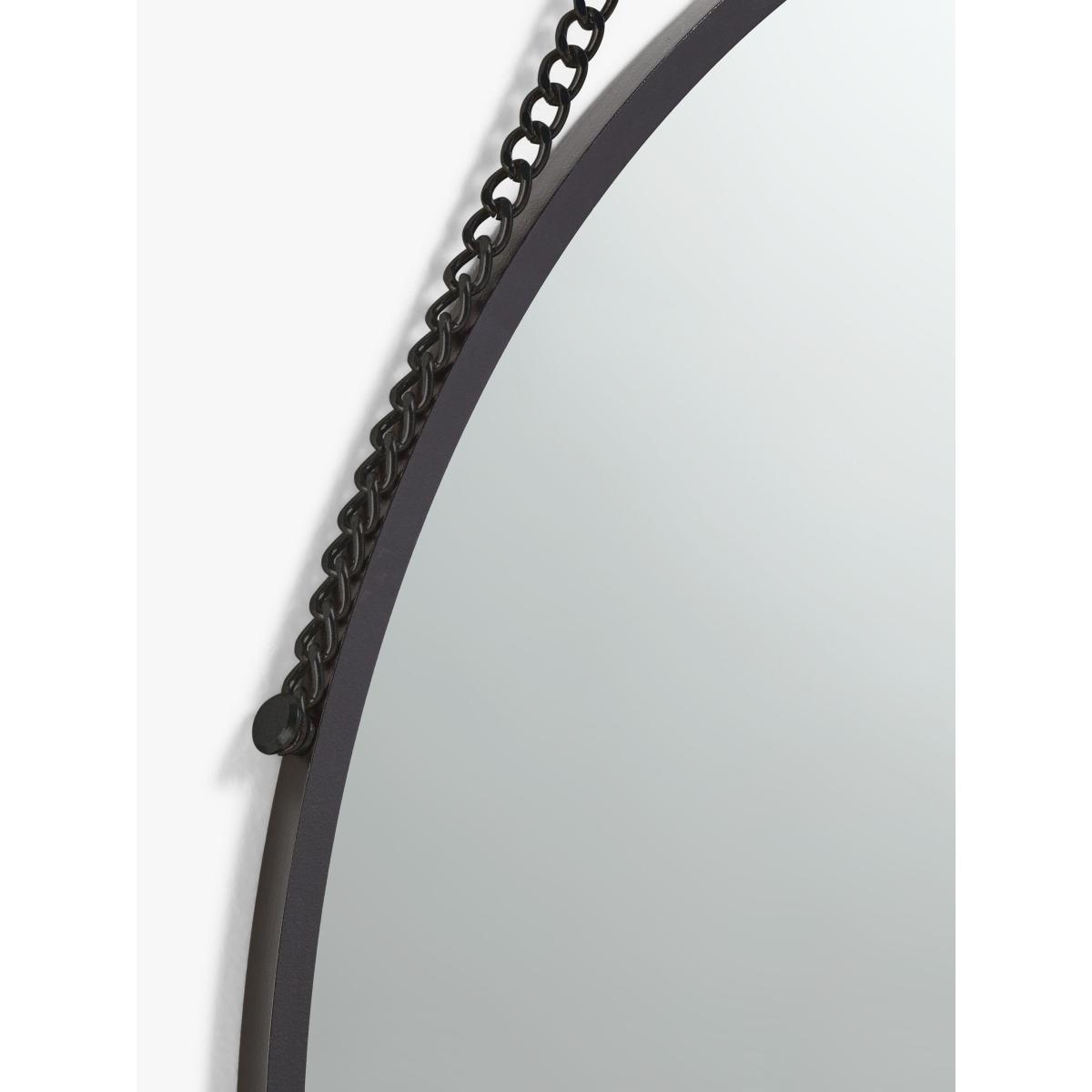 ANYDAY John Lewis & Partners Thin Aluminium Frame Round Hanging Mirror, 50cm, Black – image 2