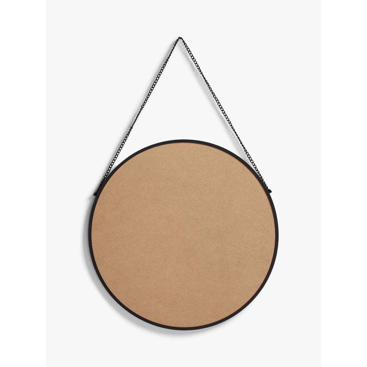 ANYDAY John Lewis & Partners Thin Aluminium Frame Round Hanging Mirror, 50cm, Black – image 3