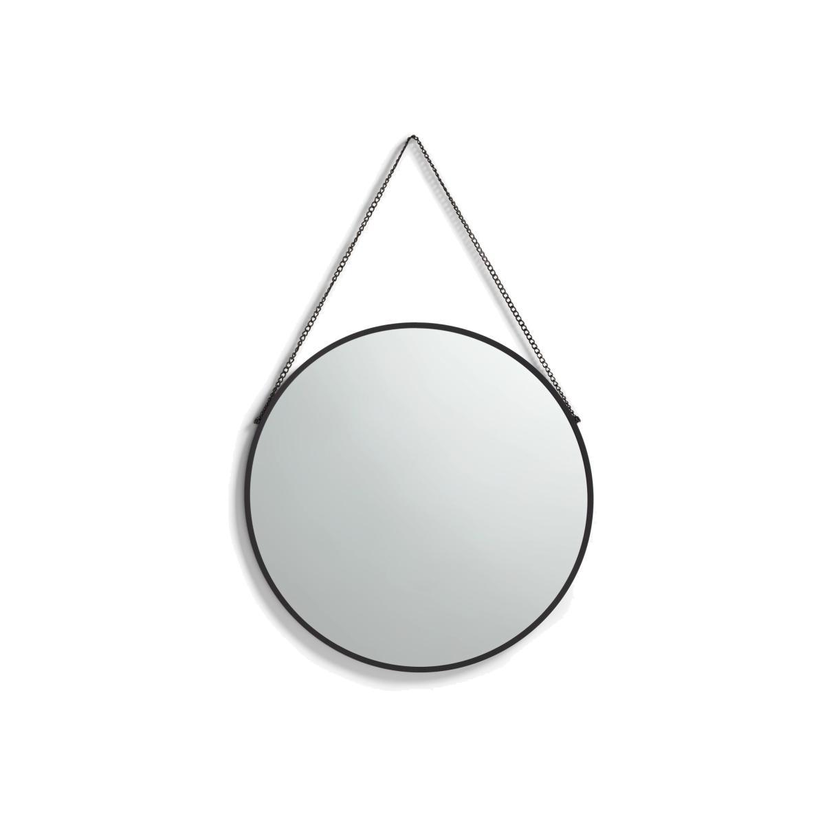 ANYDAY John Lewis & Partners Thin Aluminium Frame Round Hanging Mirror, 50cm, Black – image 1