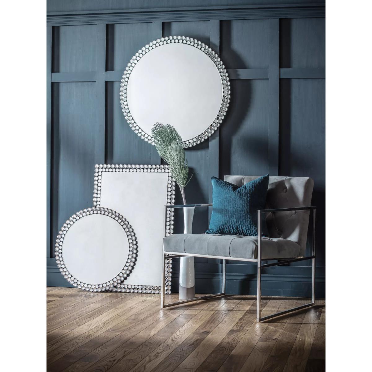 Crystal Frame Round Wall Mirror – image 5