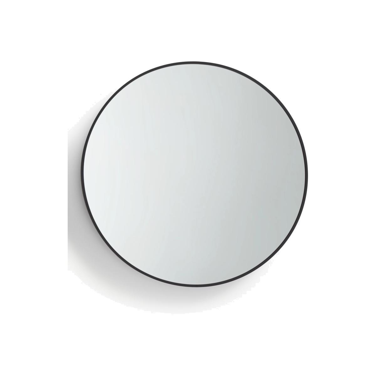 ANYDAY John Lewis & Partners Thin Aluminium Frame Round Wall Mirror, 65cm, Black – image 1