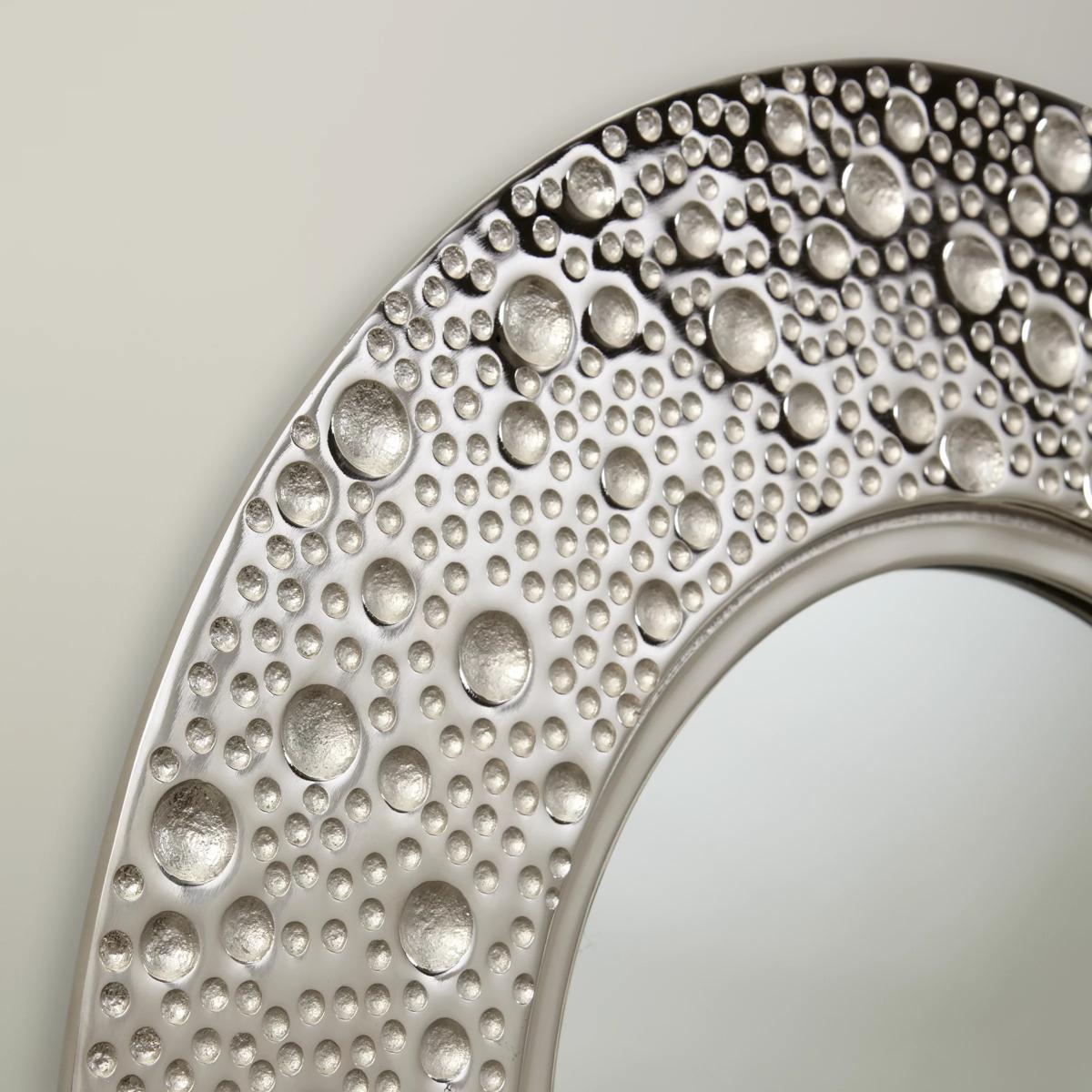 John Lewis & Partners Lunar Round Wall Mirror, 59cm, Silver – image 2