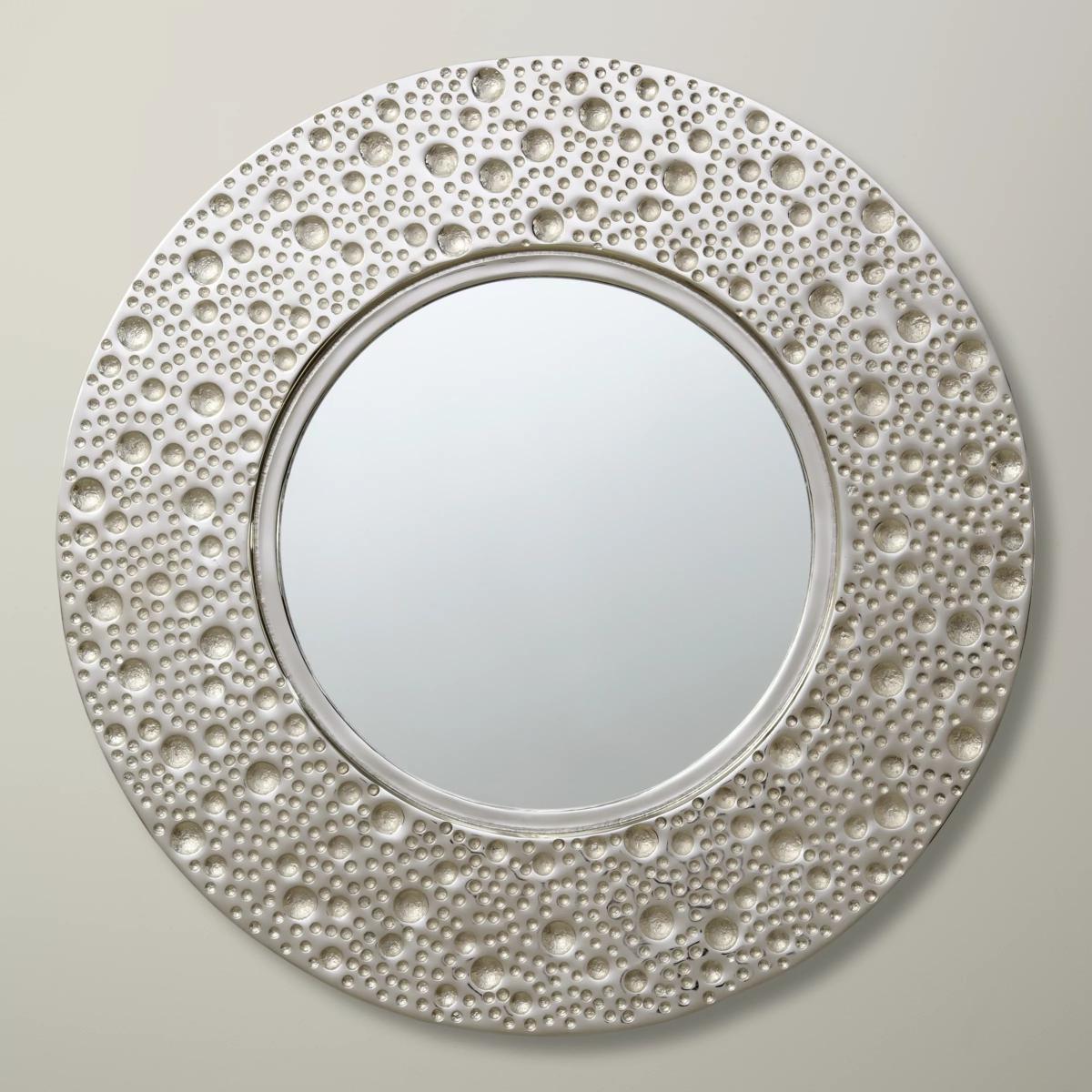 John Lewis & Partners Lunar Round Wall Mirror, 59cm, Silver – image 1