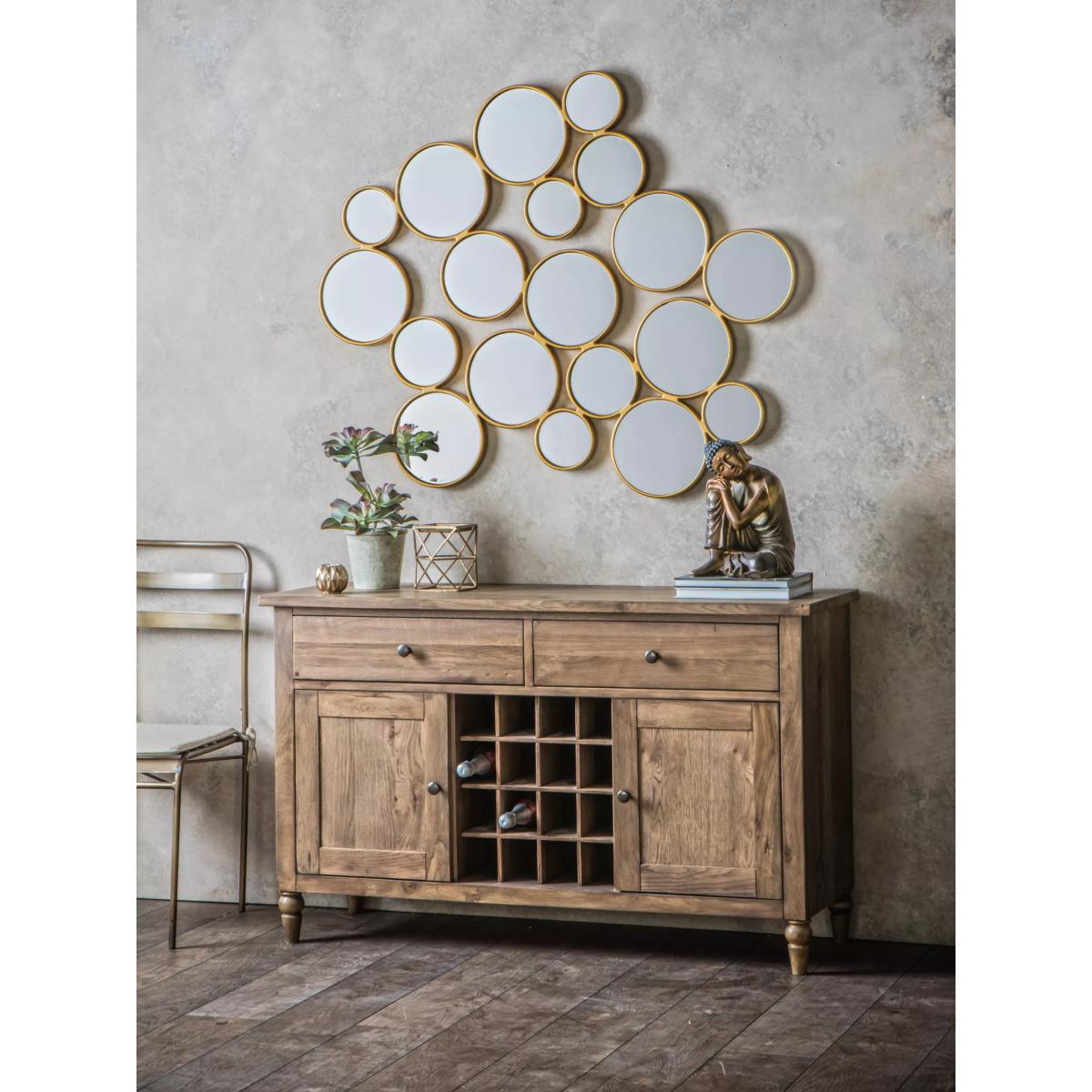 Cerchio Circles Wall Mirror, 120 x 101cm, Gold – image 5