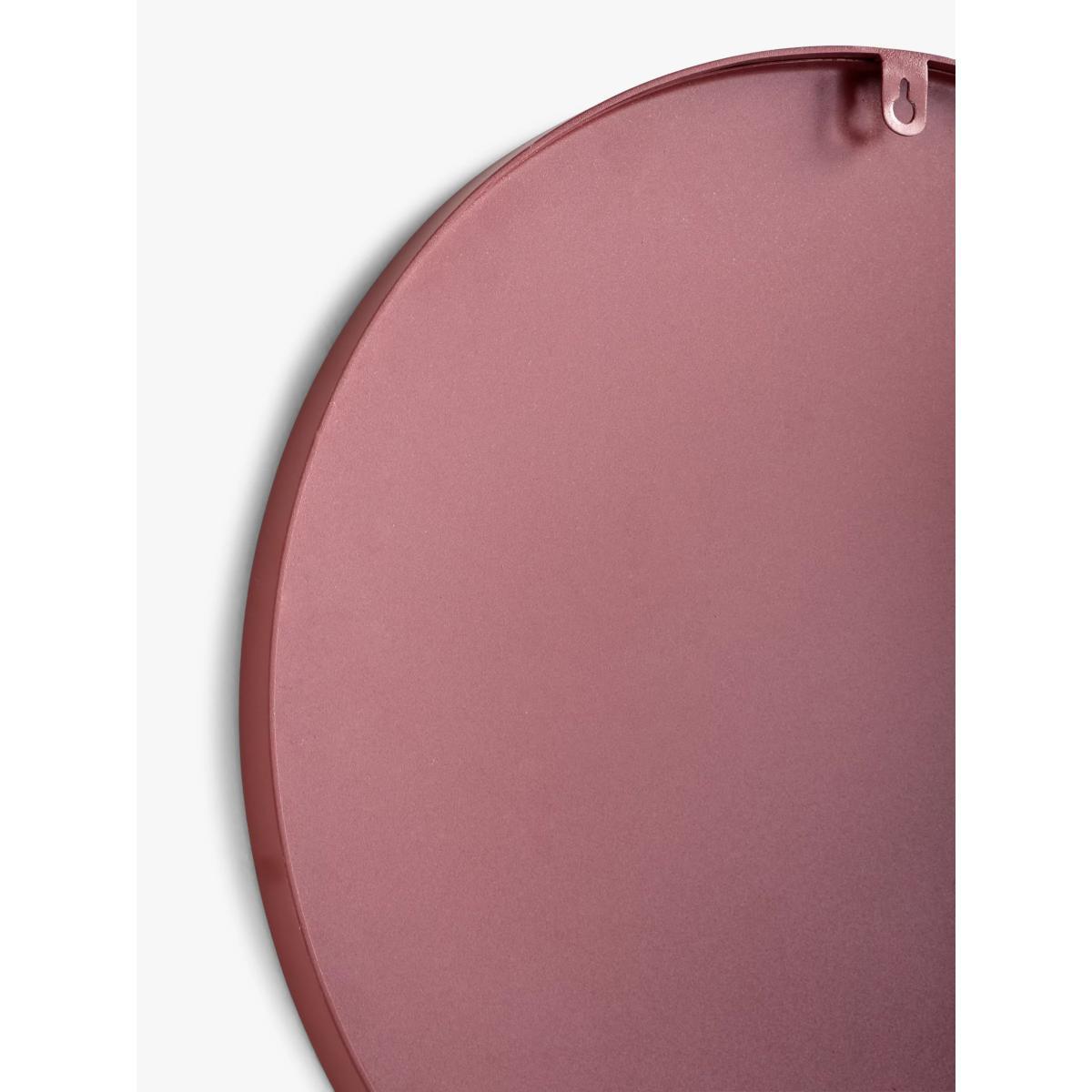 ANYDAY John Lewis & Partners Thin Metal Frame Round Wall Mirror, 50cm, Marsala – image 4