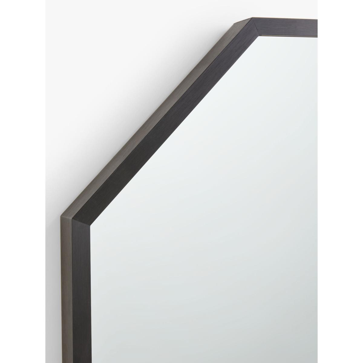 John Lewis Angled Corner Metal Frame Wall Mirror, 90 x 60cm, Black – image 3