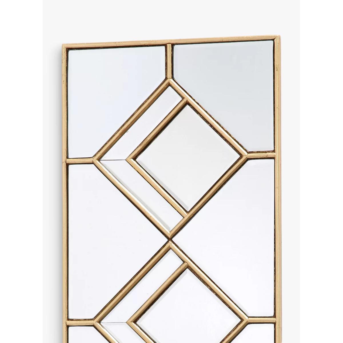 Där Kipton Decorative Rectangular Wall Mirror, 98 x 30cm, Gold – image 3