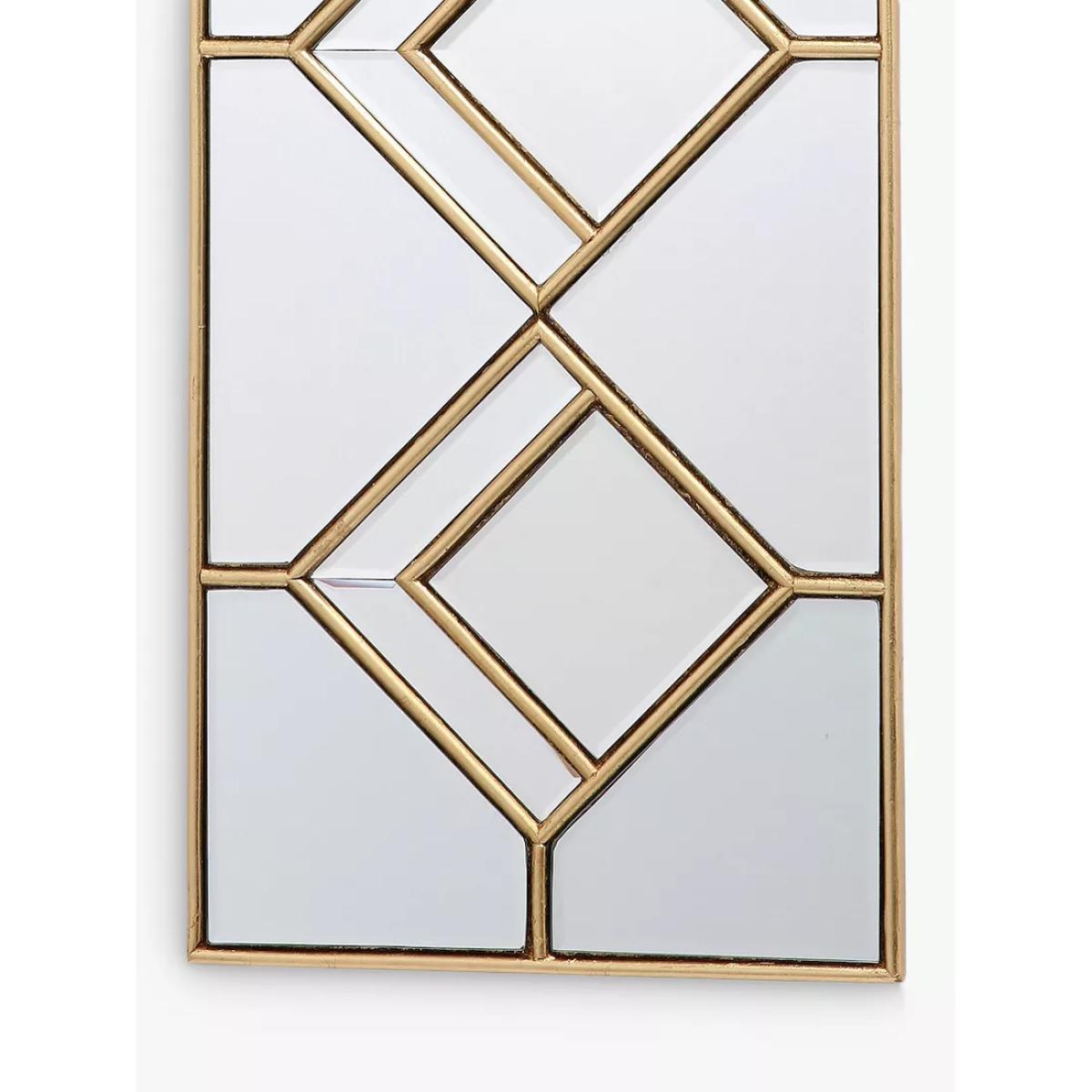 Där Kipton Decorative Rectangular Wall Mirror, 98 x 30cm, Gold – image 4