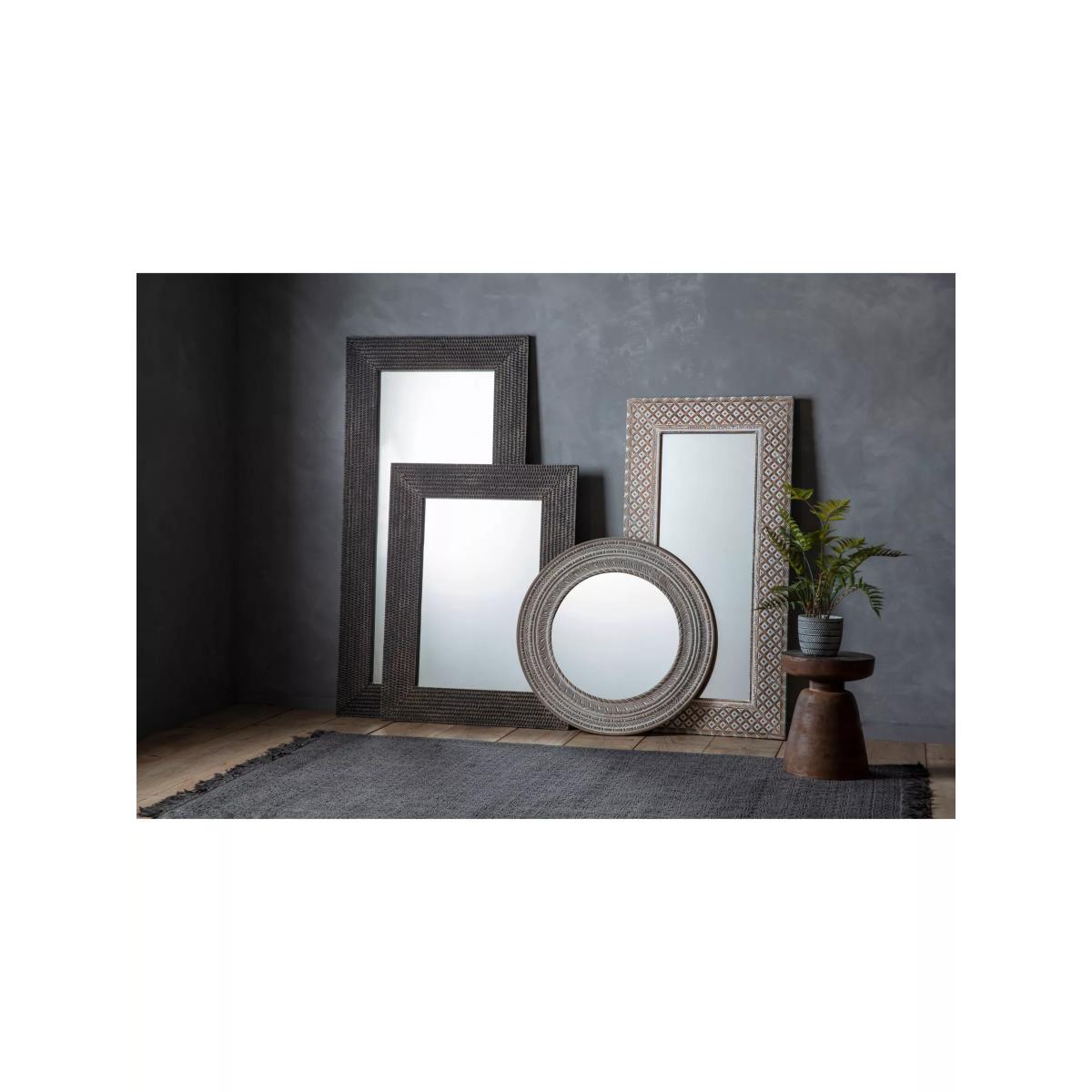 John Lewis & Partners Kanpur Rectangular Wood Frame Wall Mirror, 153 x 76cm, Natural – image 2