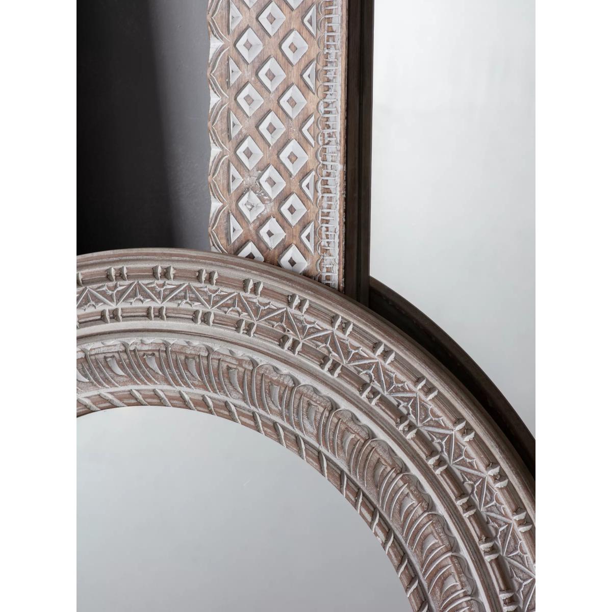 John Lewis & Partners Kanpur Rectangular Wood Frame Wall Mirror, 153 x 76cm, Natural – image 3