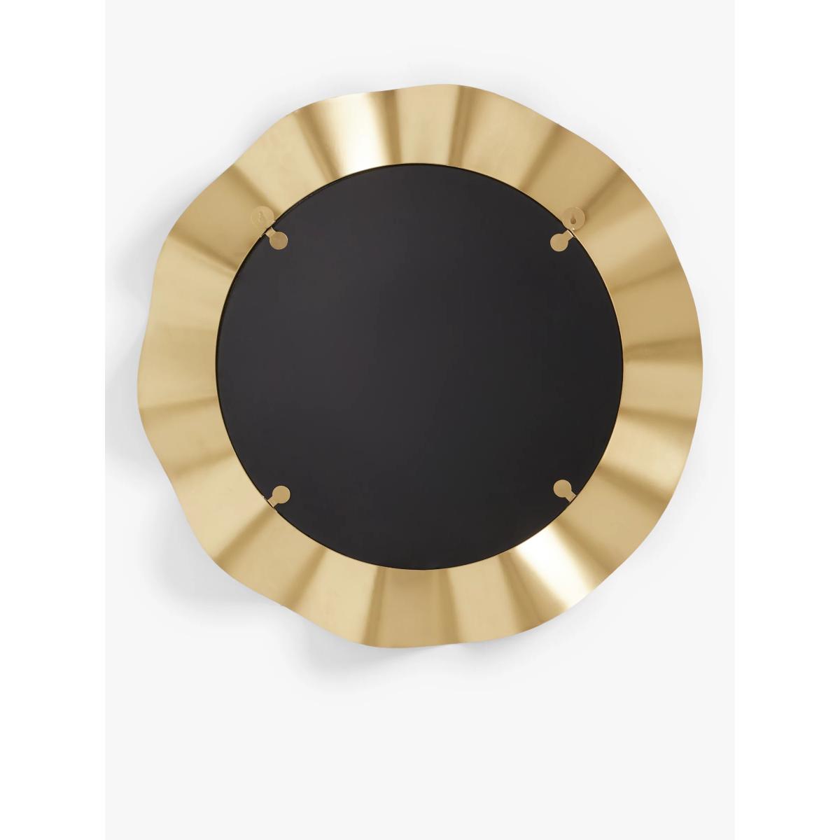 John Lewis Fluted Round Metal Wall Mirror, 78.5cm, Gold – image 4