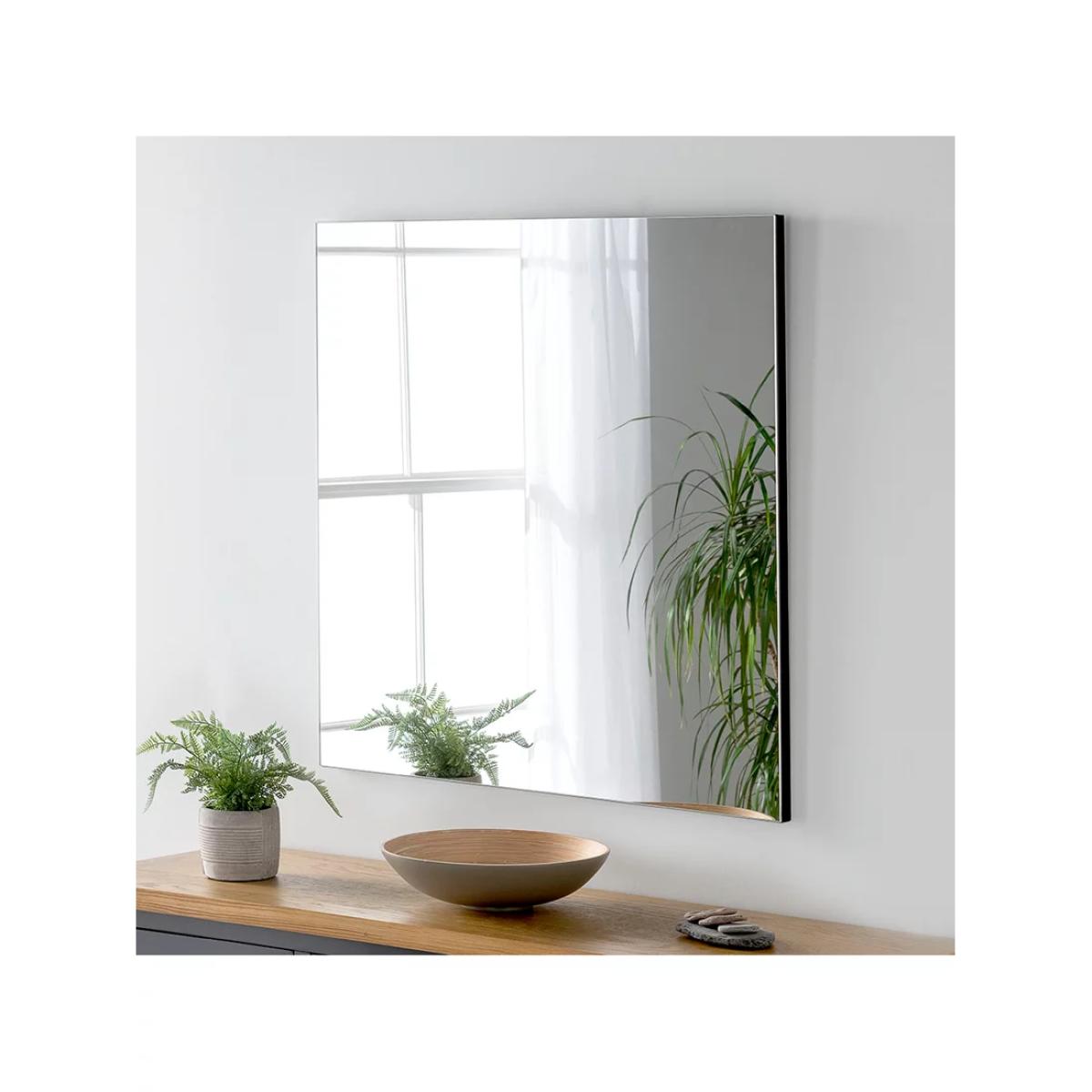 Yearn Delicacy Square Wood Frame Wall Mirror, 80cm – image 2