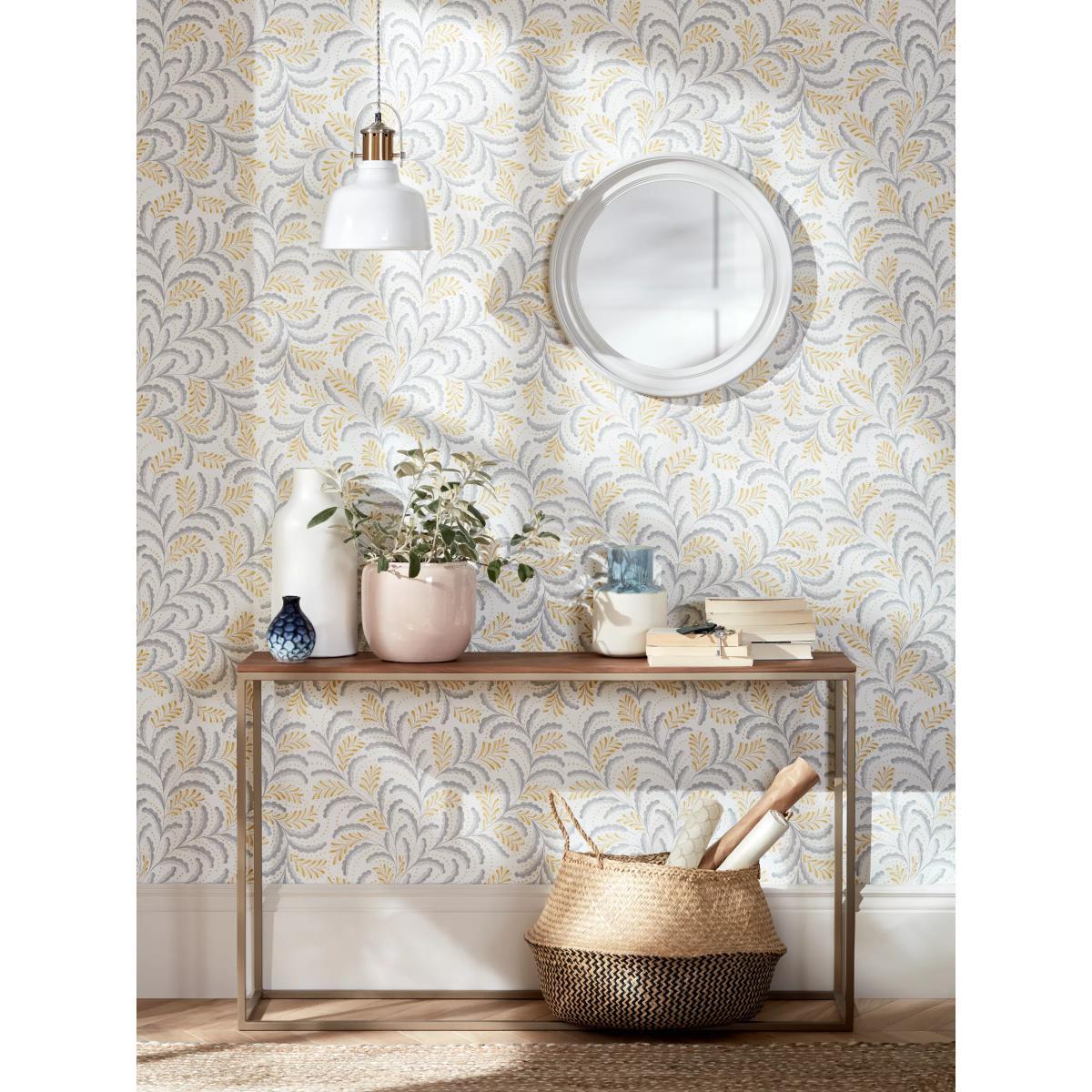 ANYDAY John Lewis & Partners Round Wood Frame Wall Mirror, 50cm, Light Grey – image 4