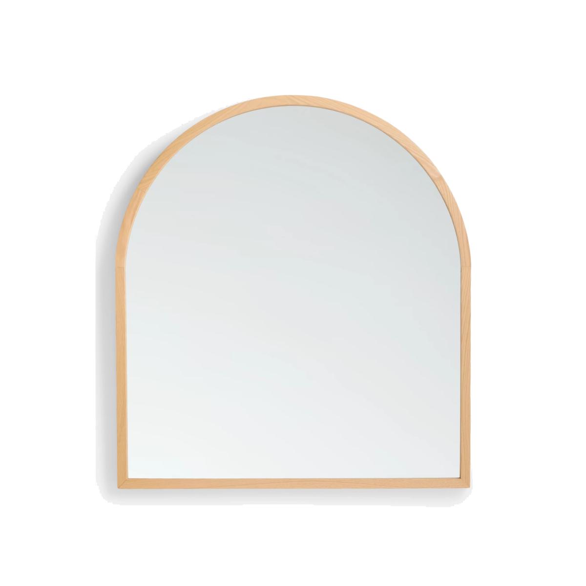 John Lewis Slim Solid Oak Wood Overmantle Mirror, 90 x 100cm – image 1