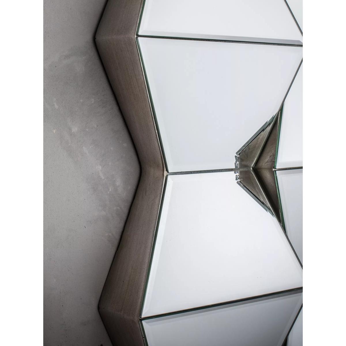 Angled Glass Panels Wall Mirror, 110 x 50cm, Clear – image 6
