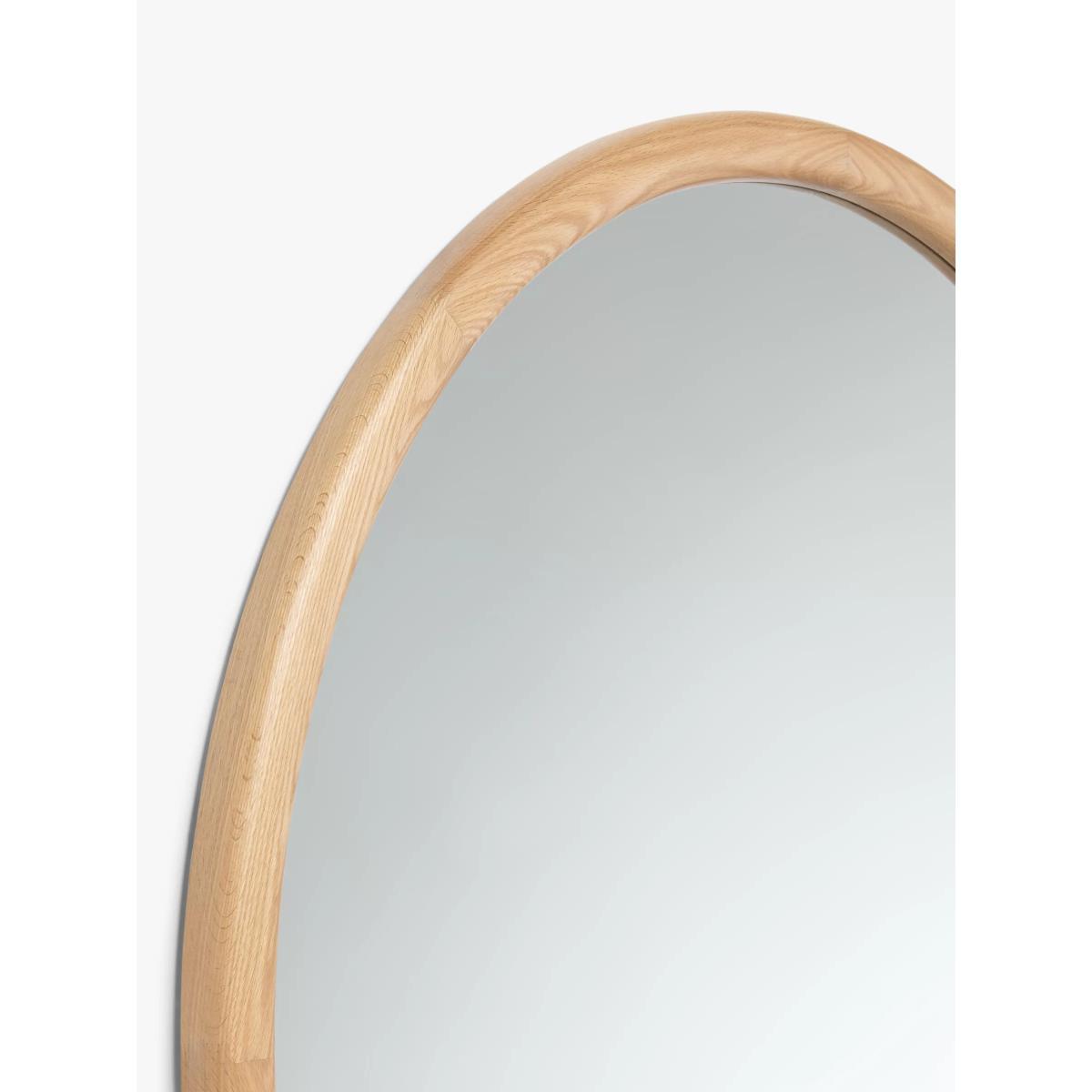 John Lewis & Partners Round Oak Wood Wall Mirror, 150cm, Natural – image 2
