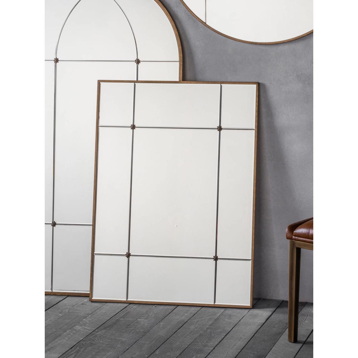 Ariah Rectangular Metal Frame Mirror, Bronze, 95 x 70cm – image 2