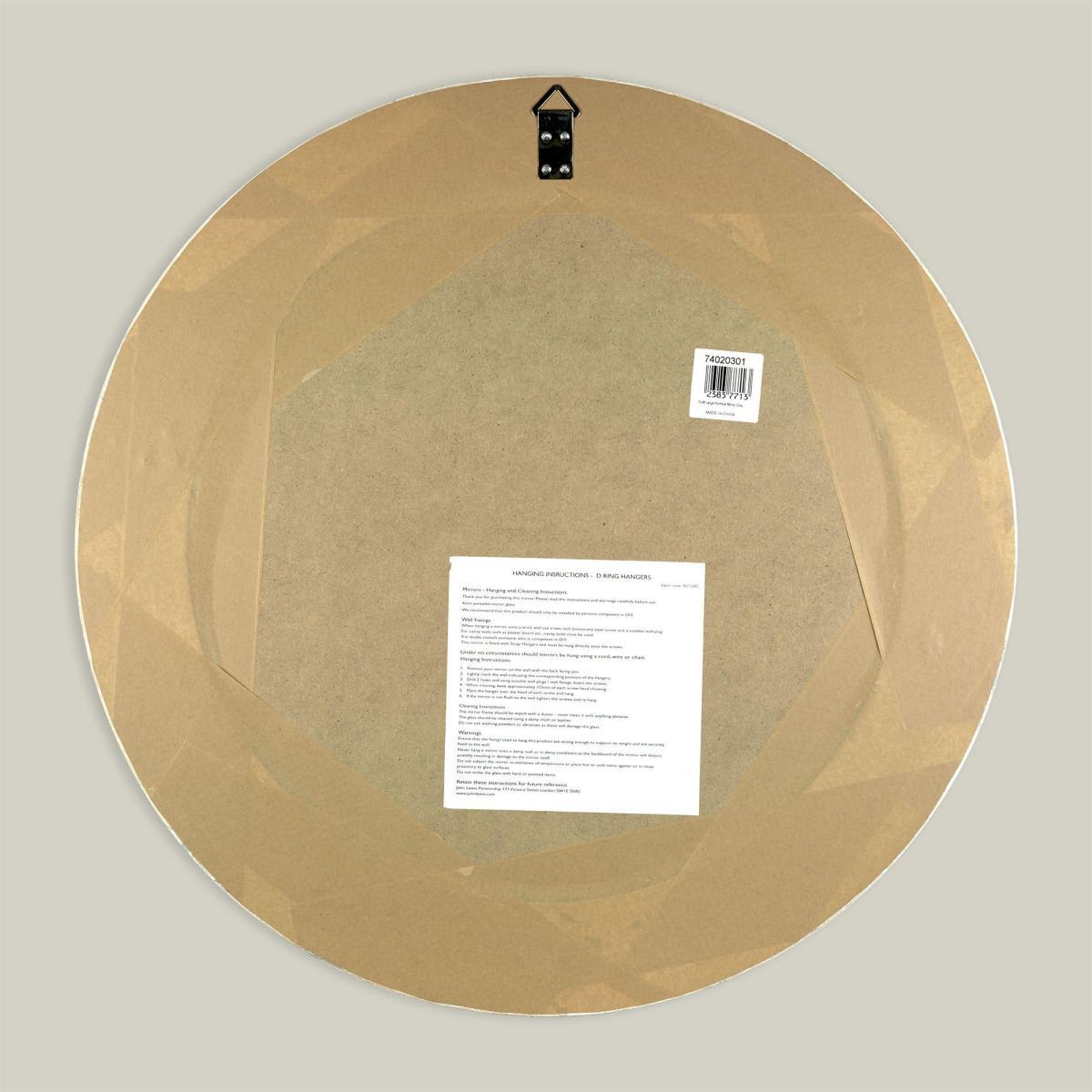 Croft Collection Large Porthole Round Mirror, Dia.68cm, Grey – image 2