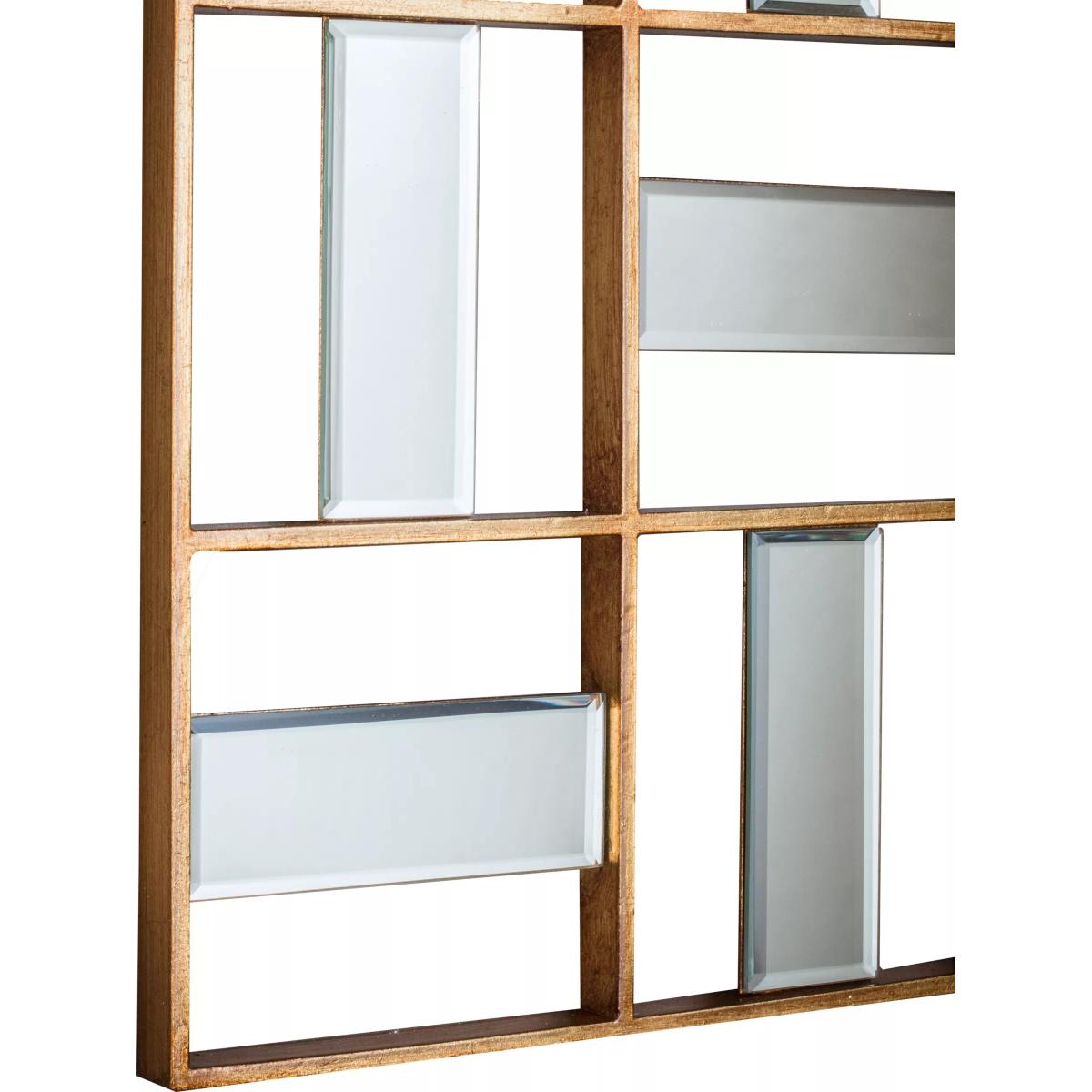 Honeycomb Rectangular Wall Mirror, 132 x 73cm, Gold – image 3