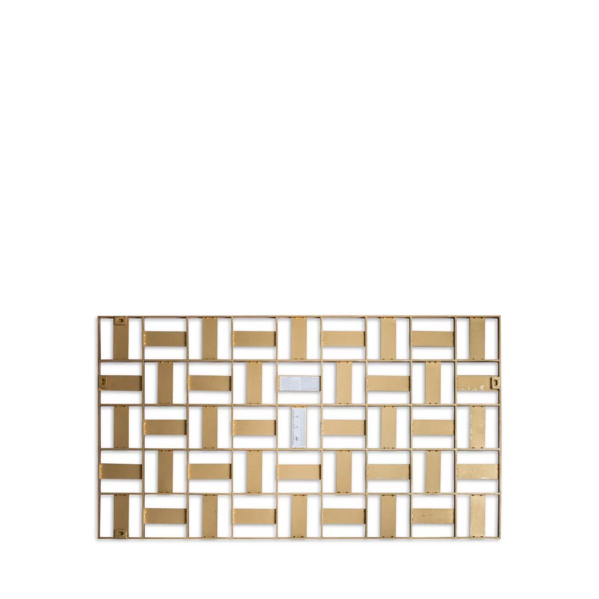 Honeycomb Rectangular Wall Mirror, 132 x 73cm, Gold – image 4