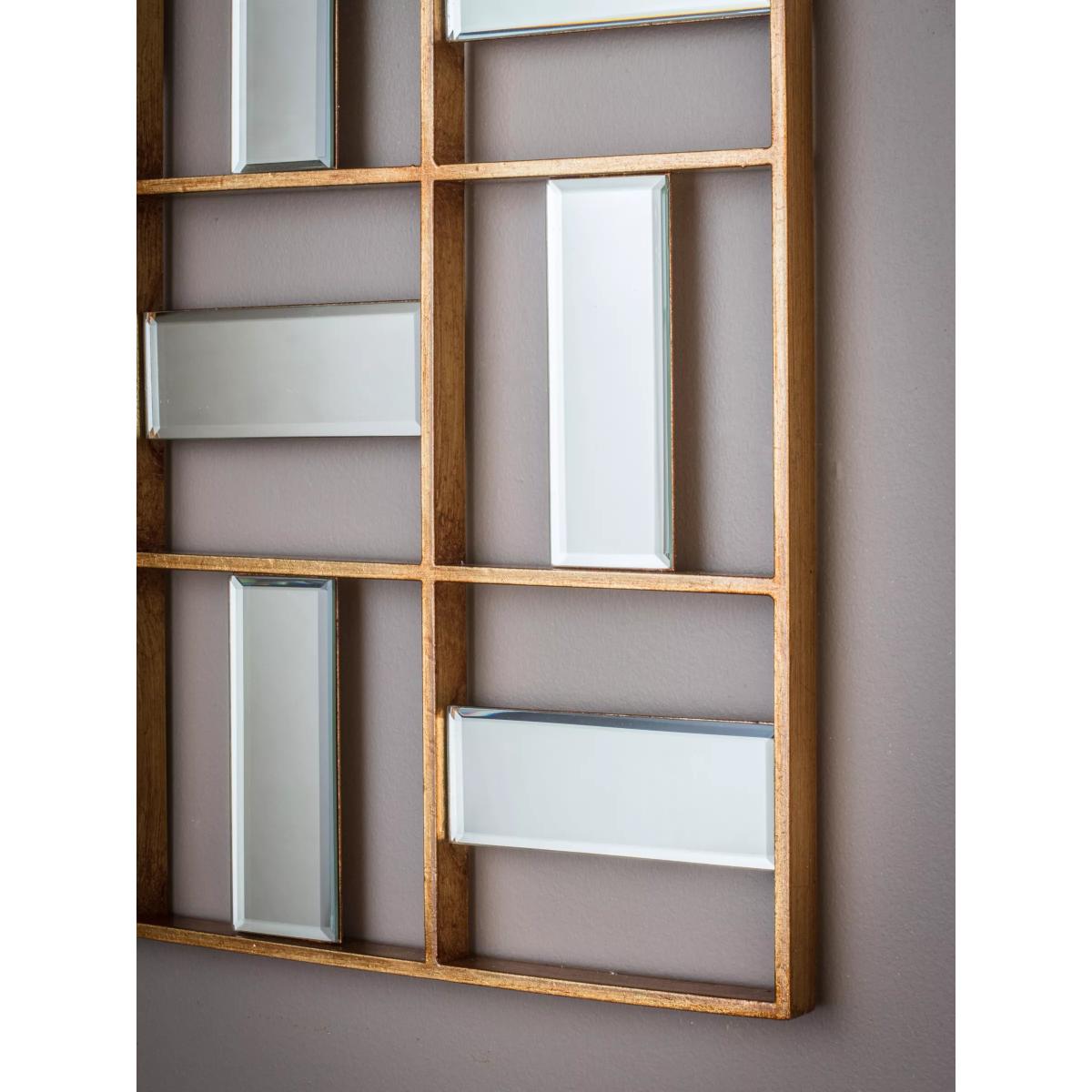 Honeycomb Rectangular Wall Mirror, 132 x 73cm, Gold – image 6