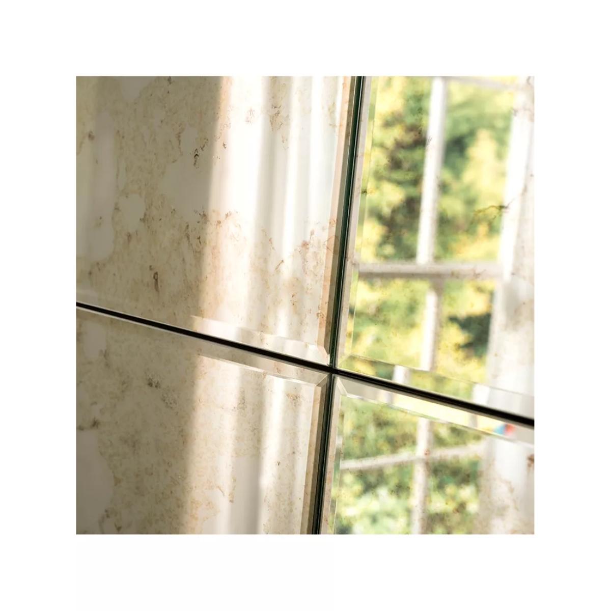 Yearn Manhattan Bevelled Glass Tile Rectangular Wall Mirror, 123 x 92cm, Clear – image 2