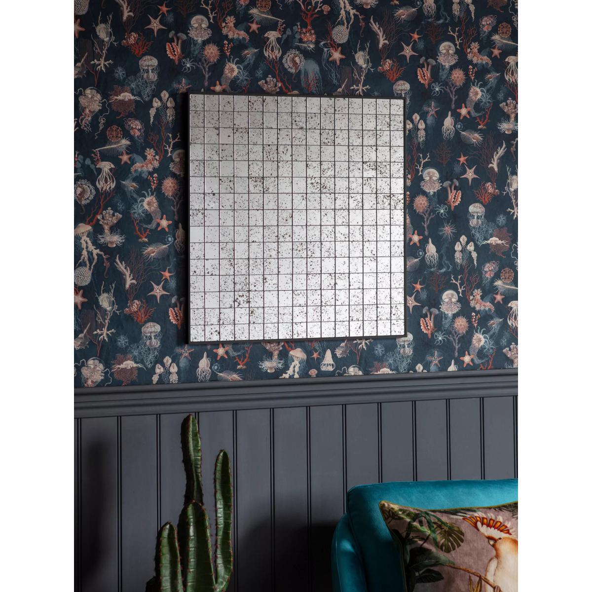 John Lewis & Partners Turnock Square Mosaic Mirror, 61 x 61cm, Black – image 2