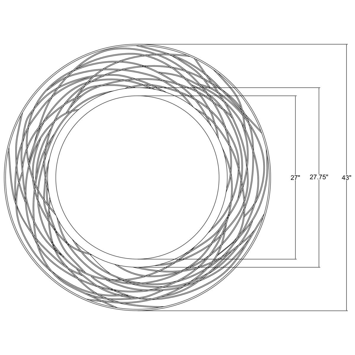 John Lewis & Partners Fusion Swirl Mirror, Dia.114cm, Grey – image 4