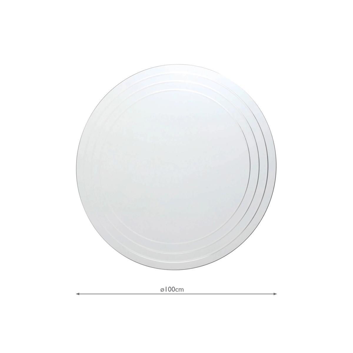 Där Meora Round Glass Wall Mirror, 100cm, Clear – image 5