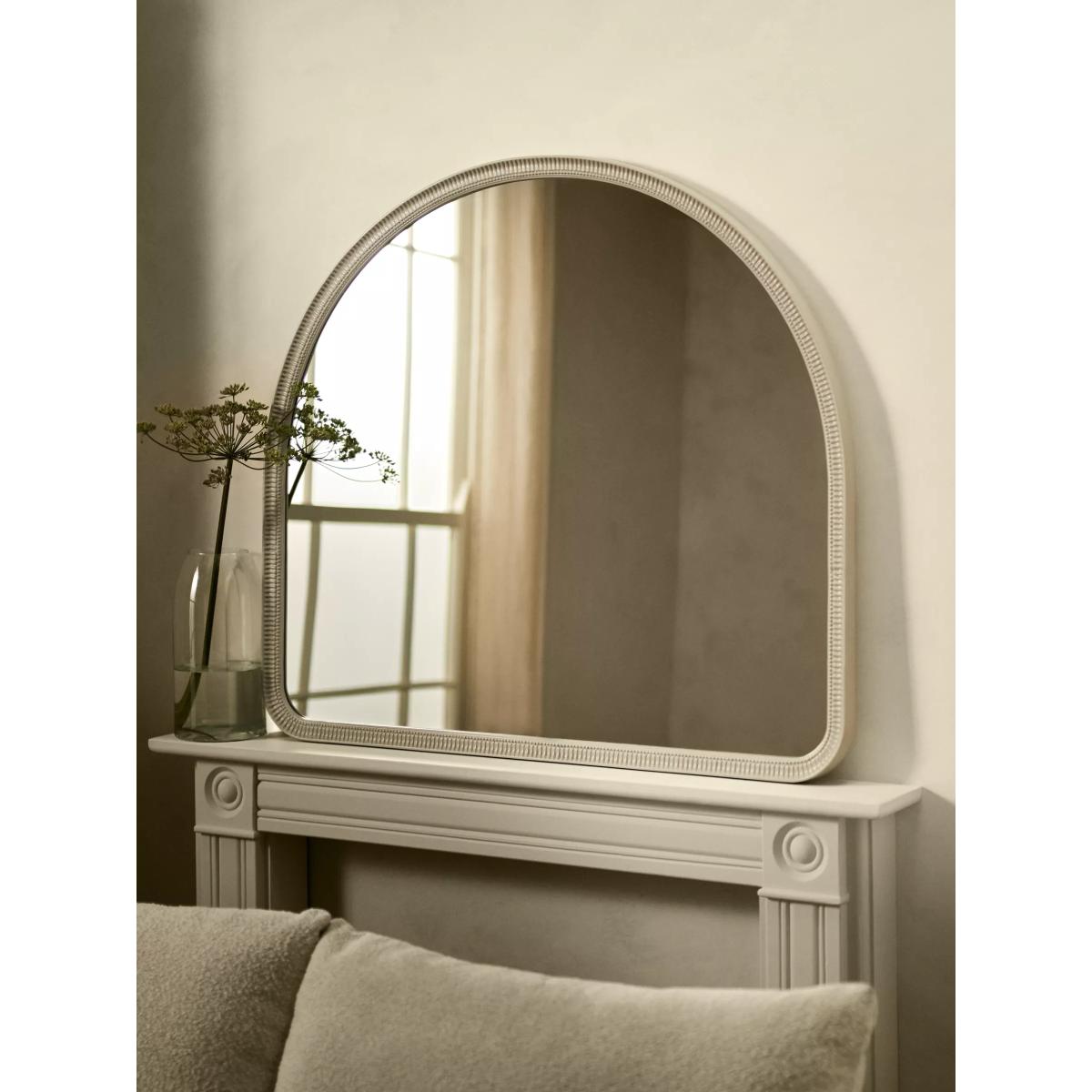 John Lewis Country Feather Overmantle Mirror, 107 x 95cm, Neutral – image 2