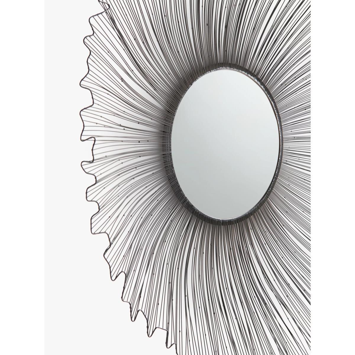 John Lewis & Partners Petal Frame Large Round Wall Mirror, 114cm, Black – image 2