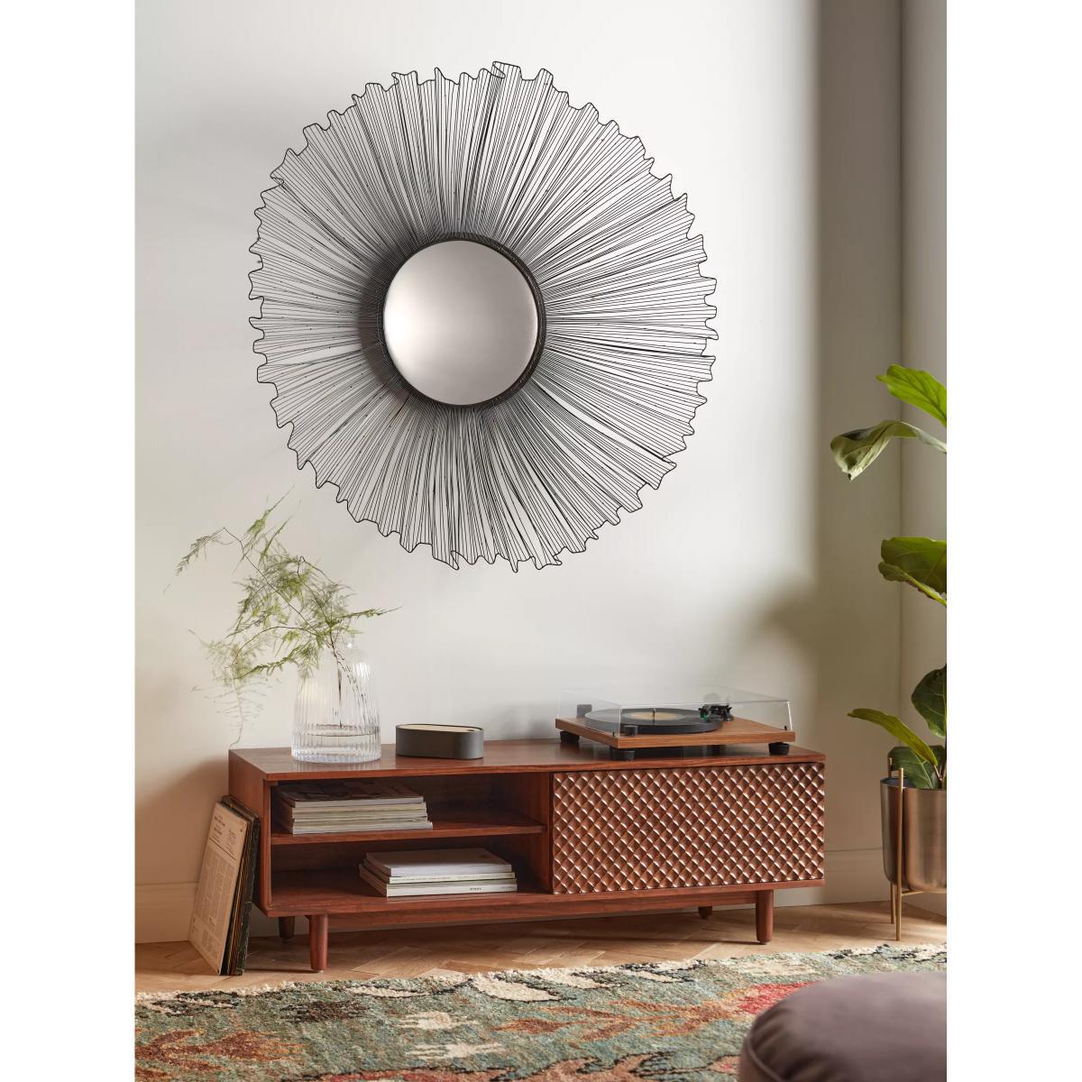 John Lewis & Partners Petal Frame Large Round Wall Mirror, 114cm, Black – image 6