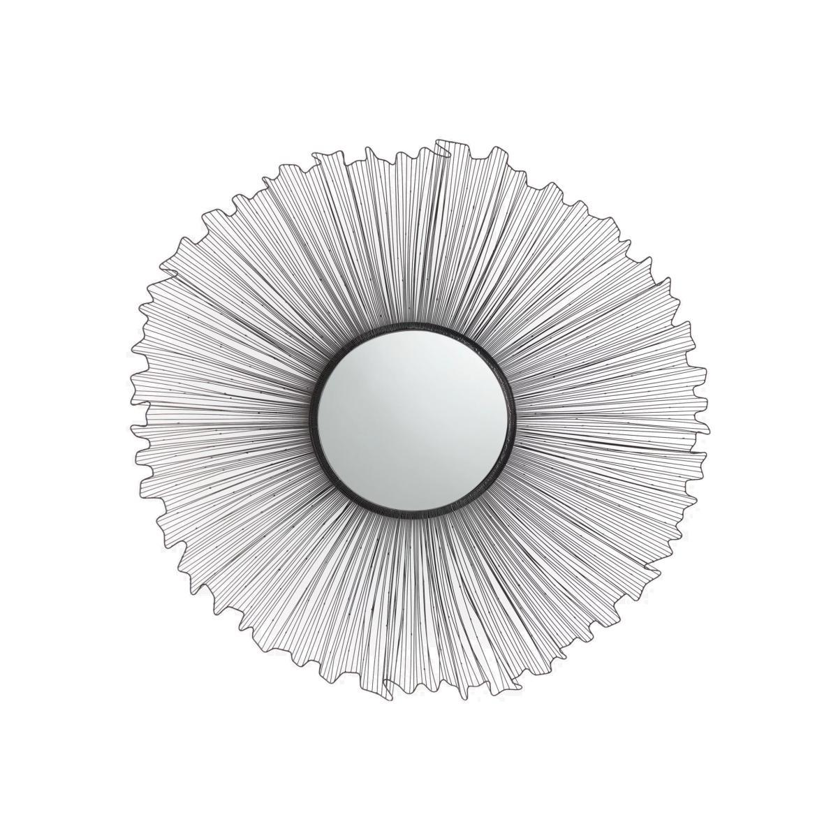 John Lewis & Partners Petal Frame Large Round Wall Mirror, 114cm, Black – image 1