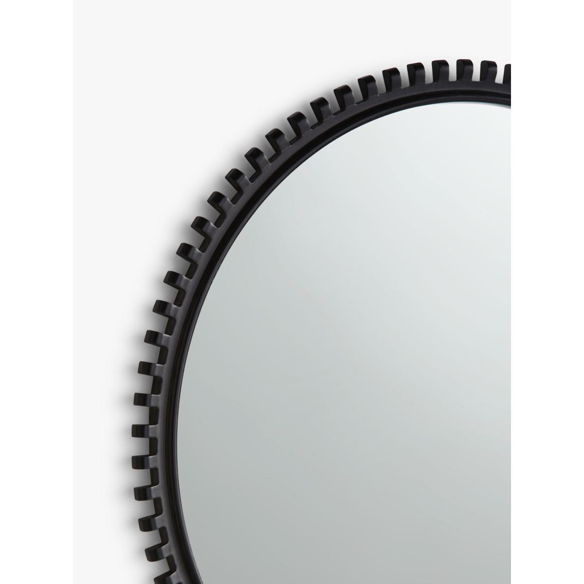 John Lewis & Partners Cogs Round Frame Wall Mirror, 90cm, Black – image 2
