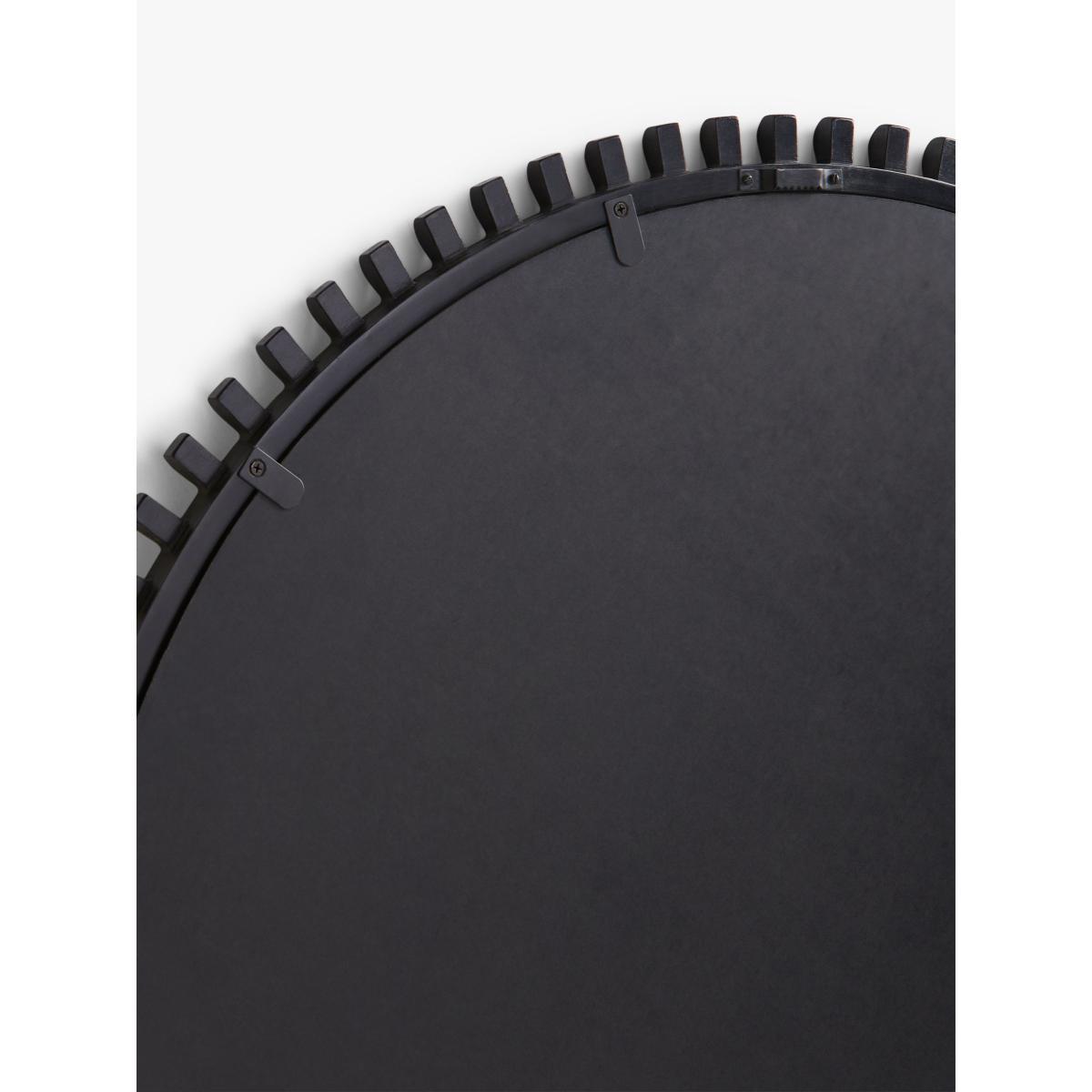 John Lewis & Partners Cogs Round Frame Wall Mirror, 90cm, Black – image 3