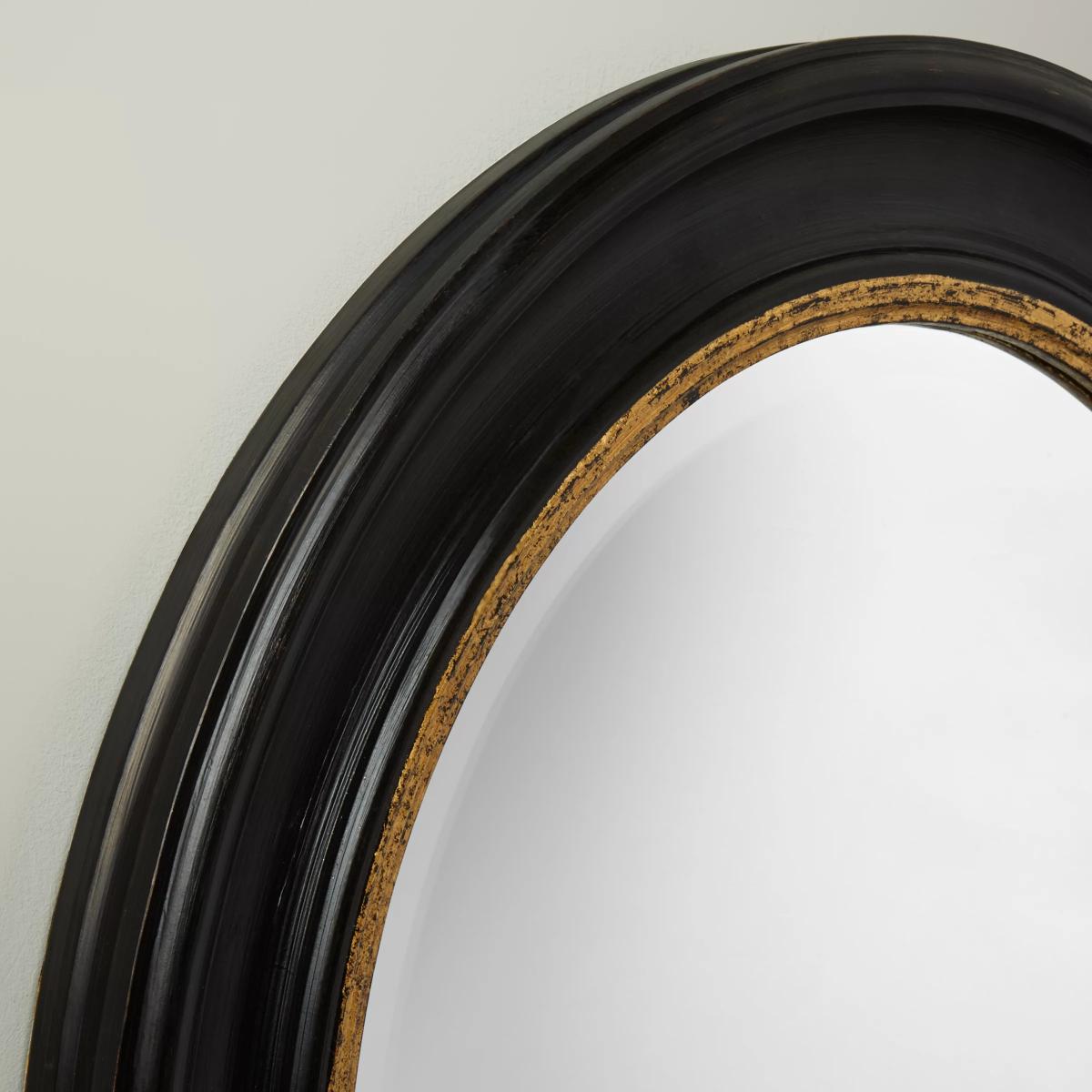 John Lewis & Partners Circle Wall Mirror, Dia.68cm, Black/Gold – image 2