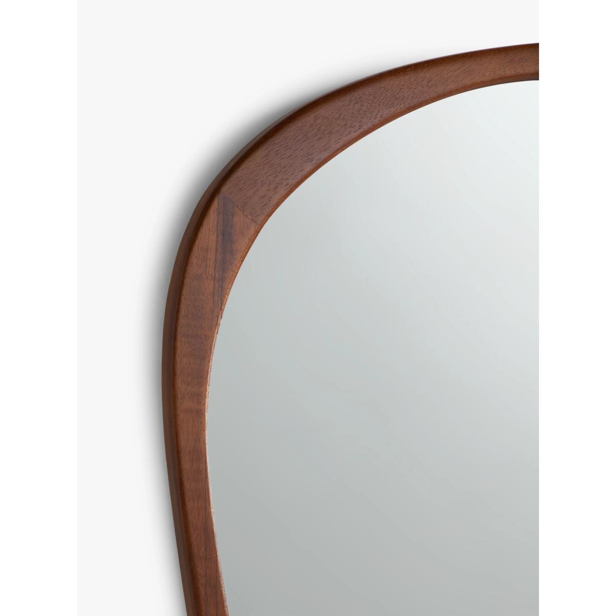 John Lewis & Partners Asymmetrical Shaped Wood Frame Wall Mirror, 115 x 65cm, Natural – image 2