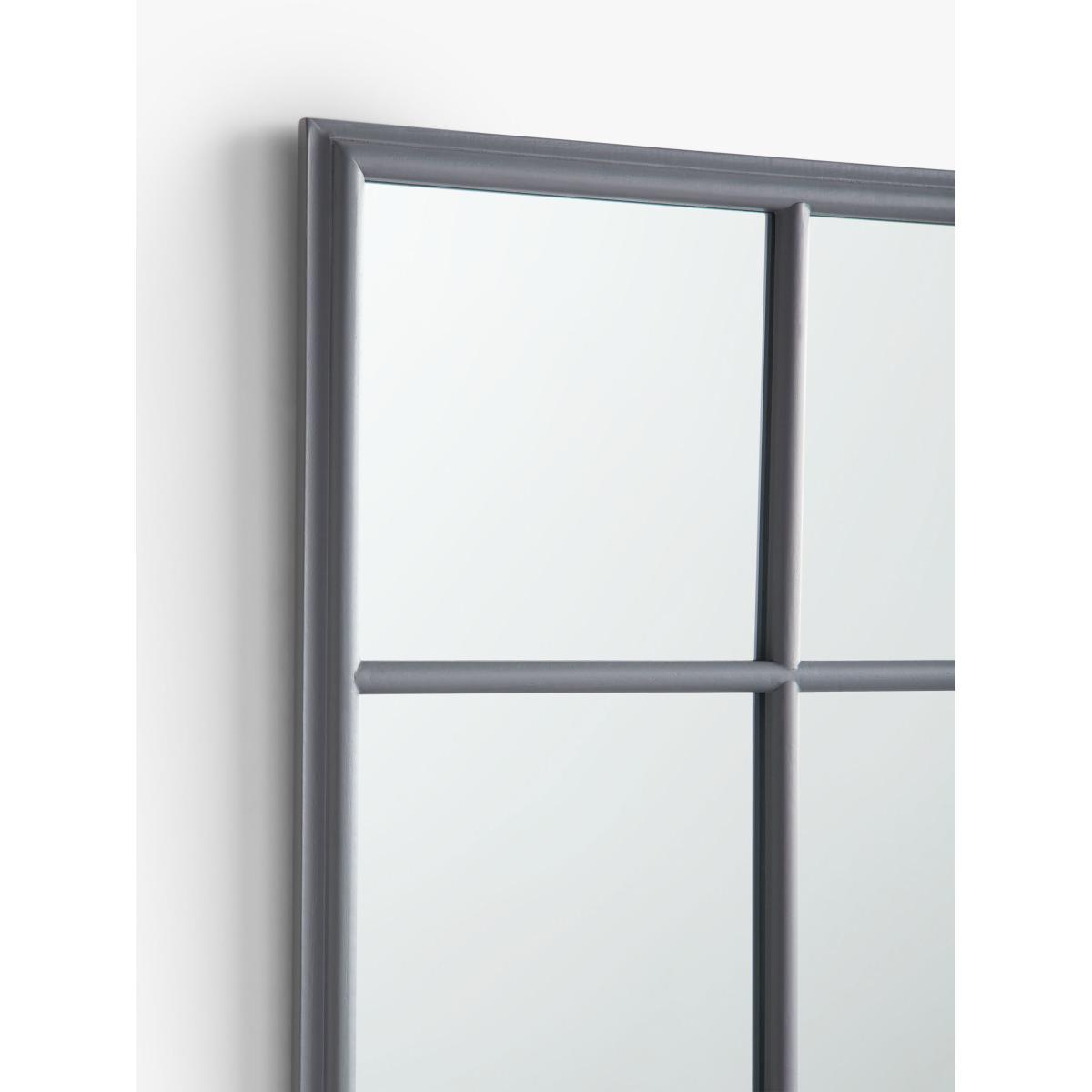 ANYDAY John Lewis & Partners Wood Frame Square Window Wall Mirror, 95 x 95cm, Grey – image 2
