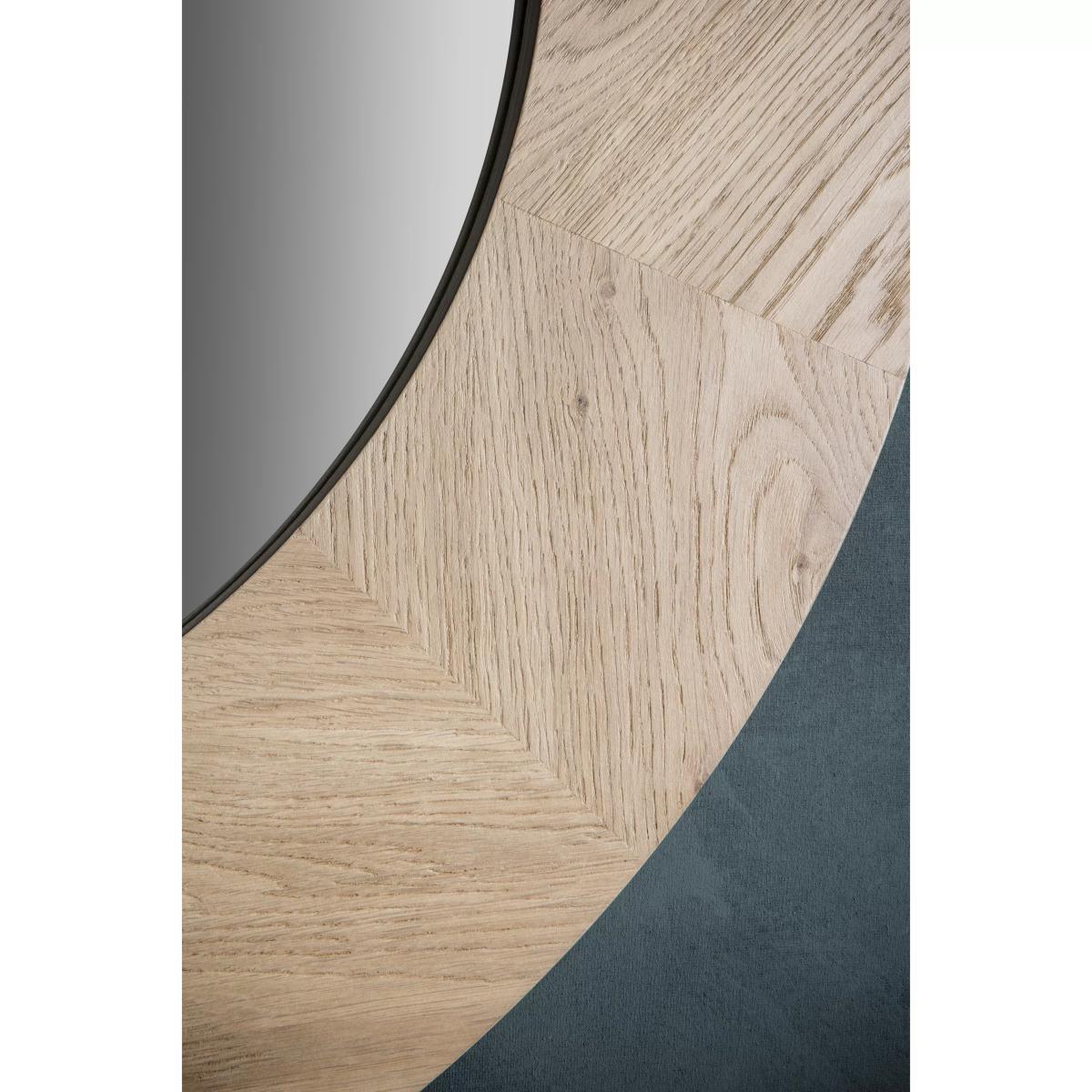 Tapio Wood Inlay Round Mirror, 90cm, Oak – image 3