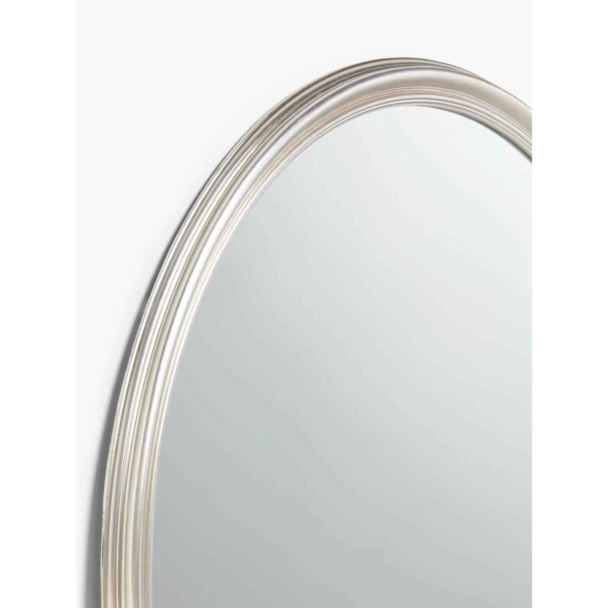 John Lewis & Partners Ribbed Round Wall Mirror, Silver – image 2