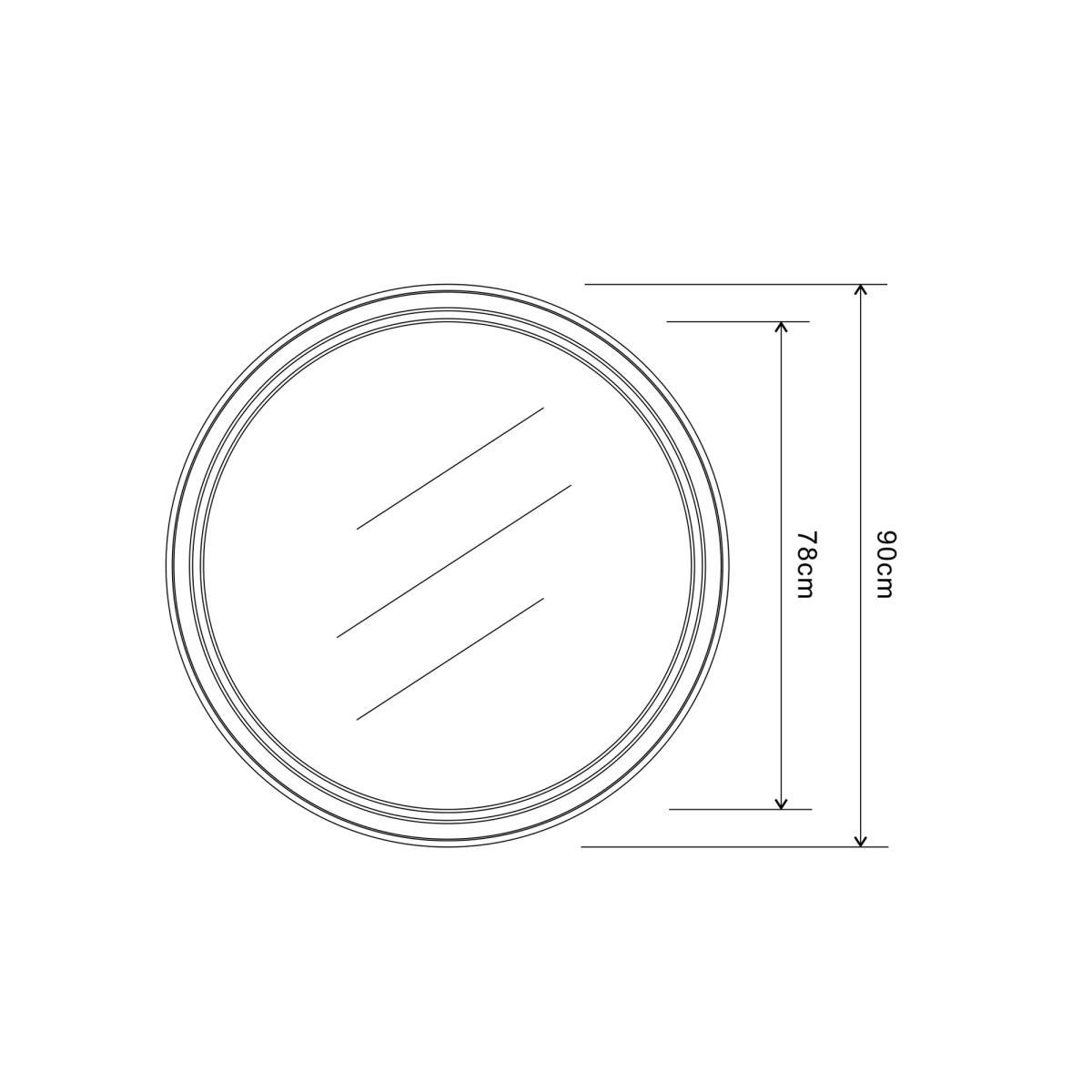 John Lewis & Partners Ribbed Round Wall Mirror, Silver – image 7