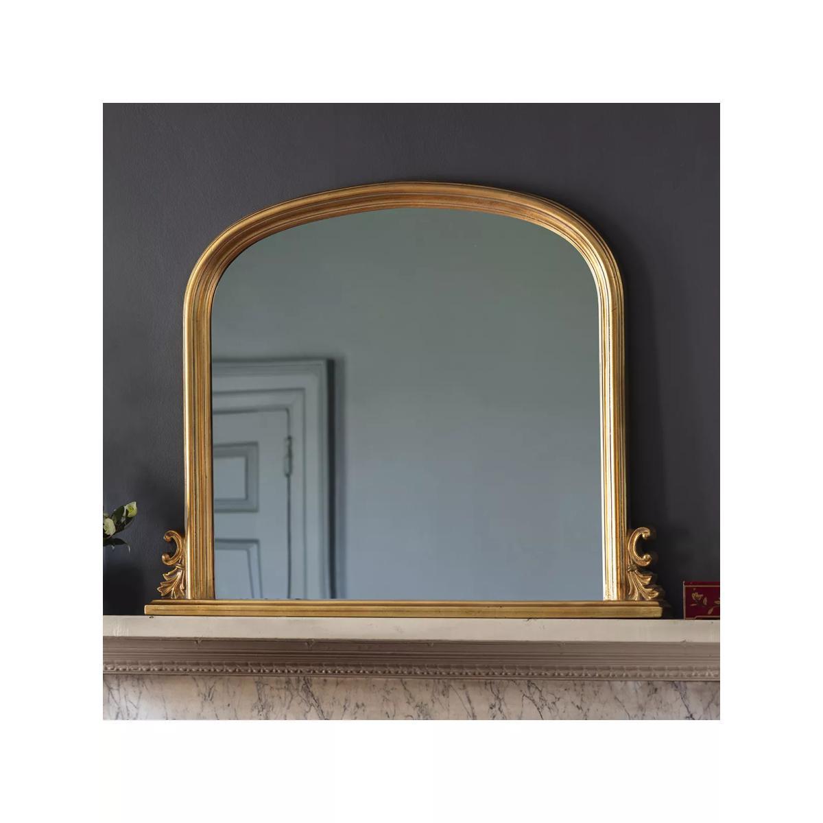 Thornby Overmantle Wall Mirror, 94 x 118, Gold – image 2