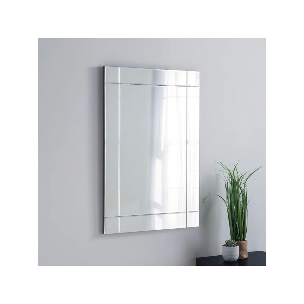 Yearn Oxford Bevelled Glass Rectangular Wall Mirror, 100 x 70cm, Clear – image 3