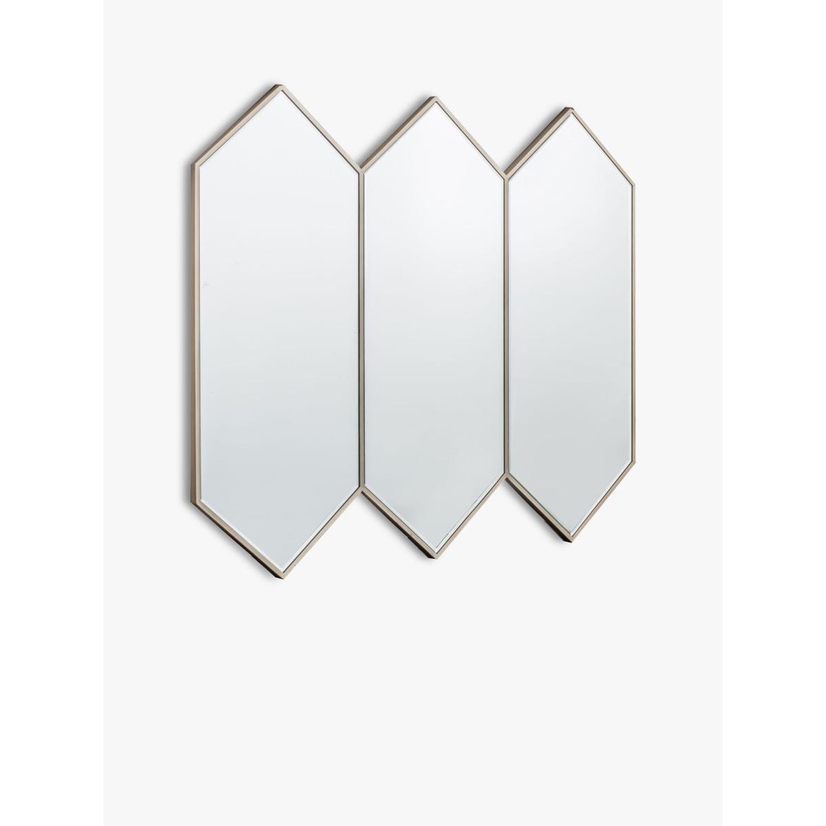 Triple Hexagon Wall Mirror, 100 x 83cm, Grey – image 2