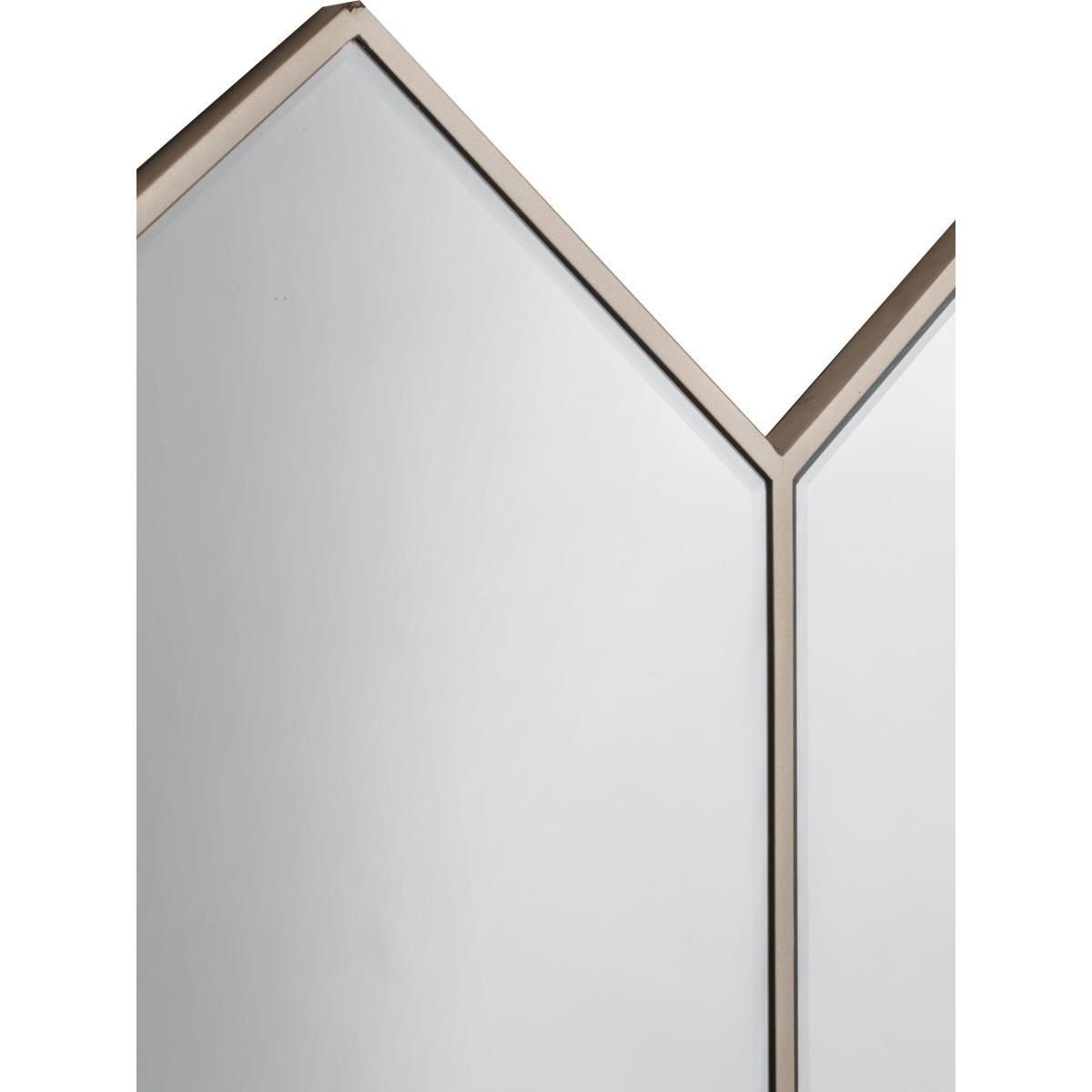 Triple Hexagon Wall Mirror, 100 x 83cm, Grey – image 3