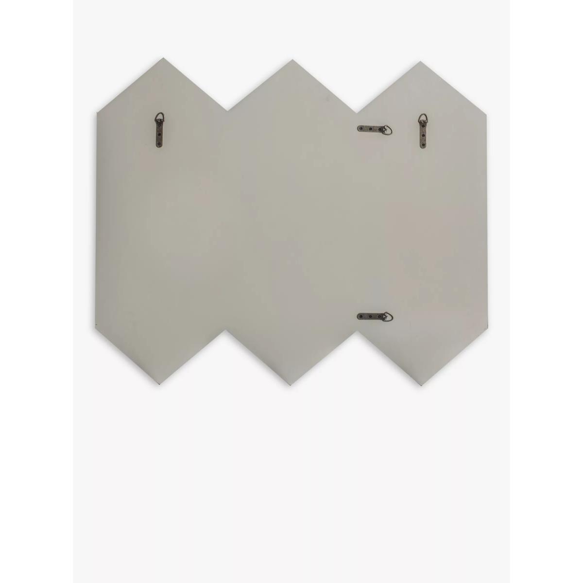 Triple Hexagon Wall Mirror, 100 x 83cm, Grey – image 4