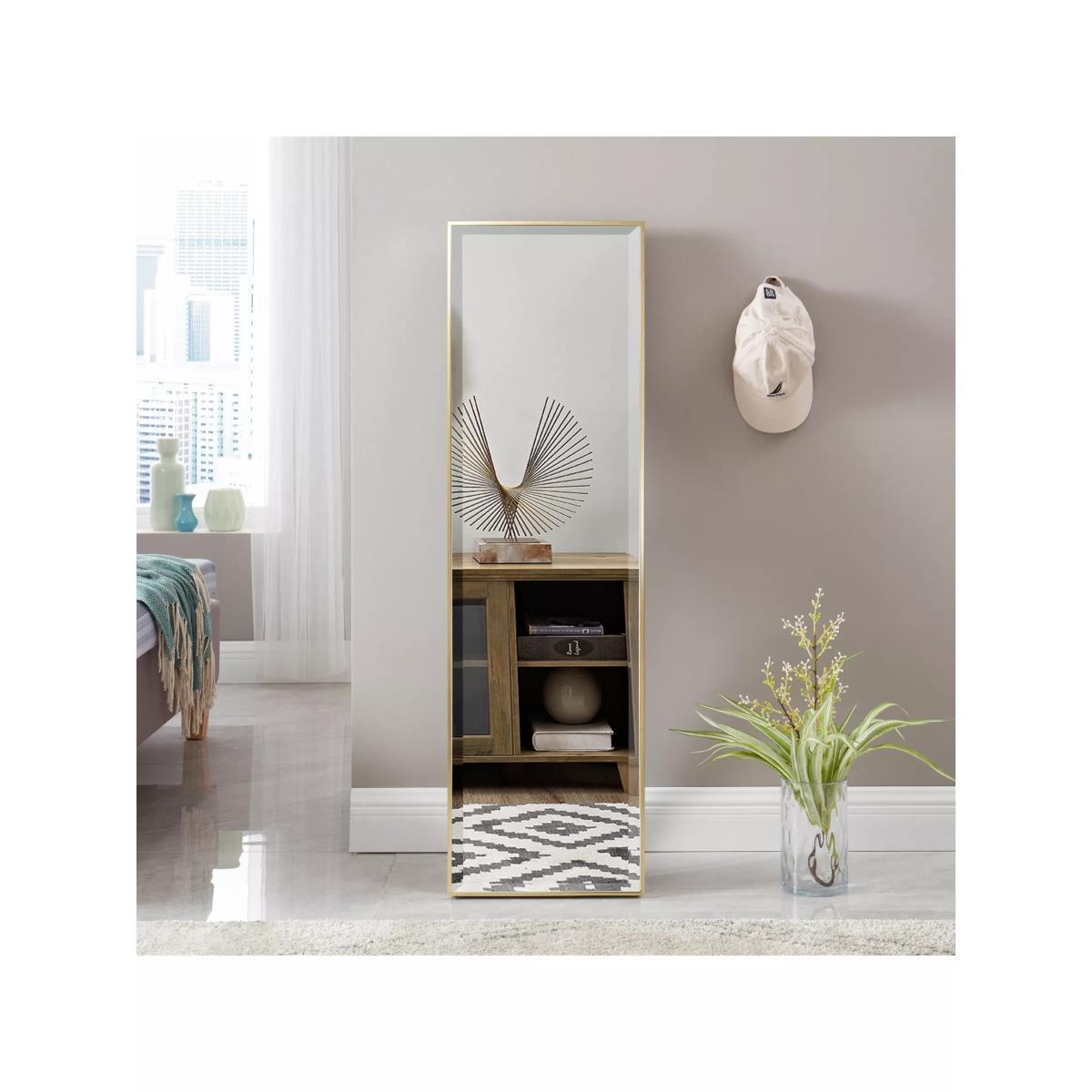 ANYDAY John Lewis & Partners Bevelled Glass Edge Rectangular Hall Mirror, 140 x 40cm, Gold – image 4