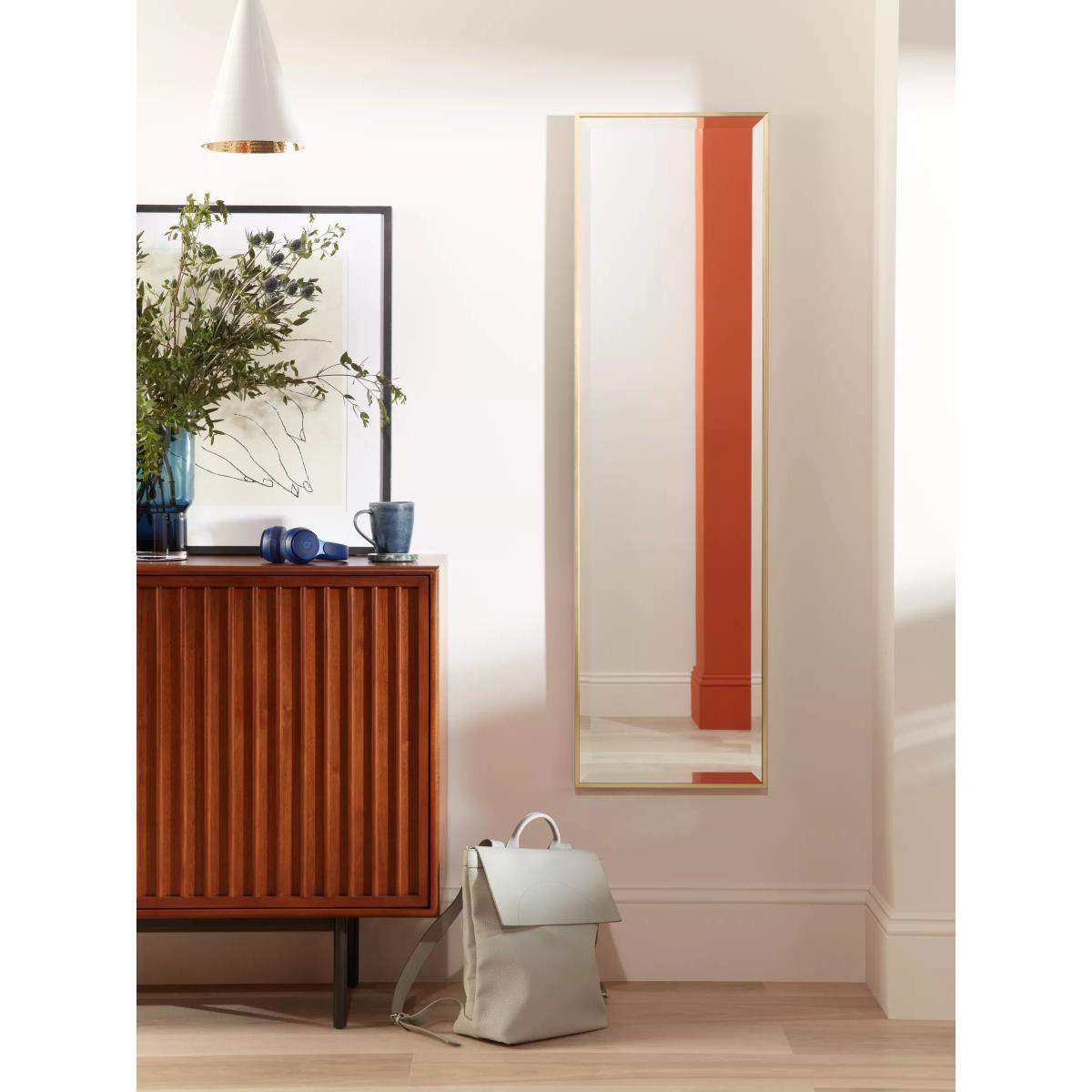 ANYDAY John Lewis & Partners Bevelled Glass Edge Rectangular Hall Mirror, 140 x 40cm, Gold – image 5