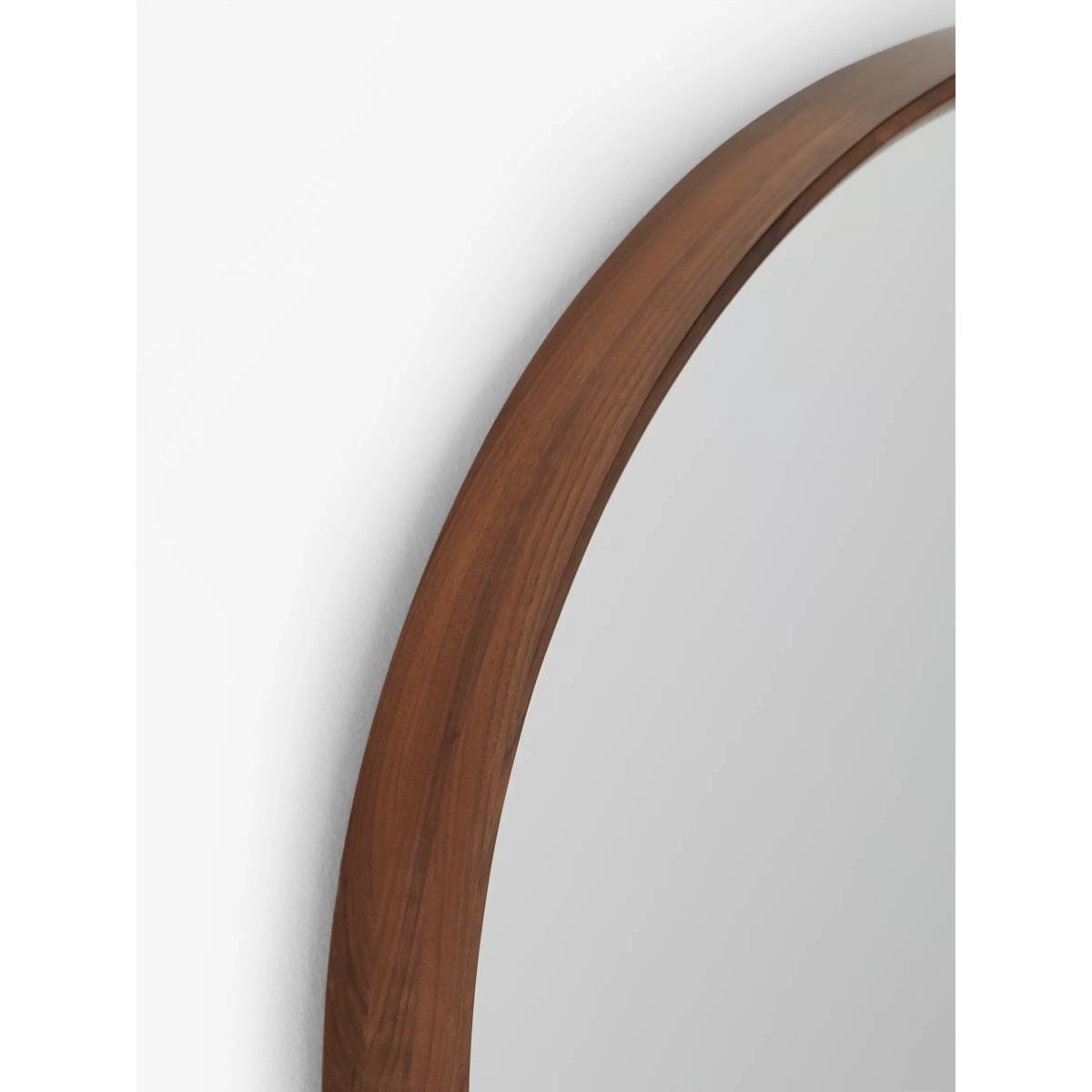 John Lewis & Partners Astrid Round Mirror, Walnut Wood, 64cm – image 3